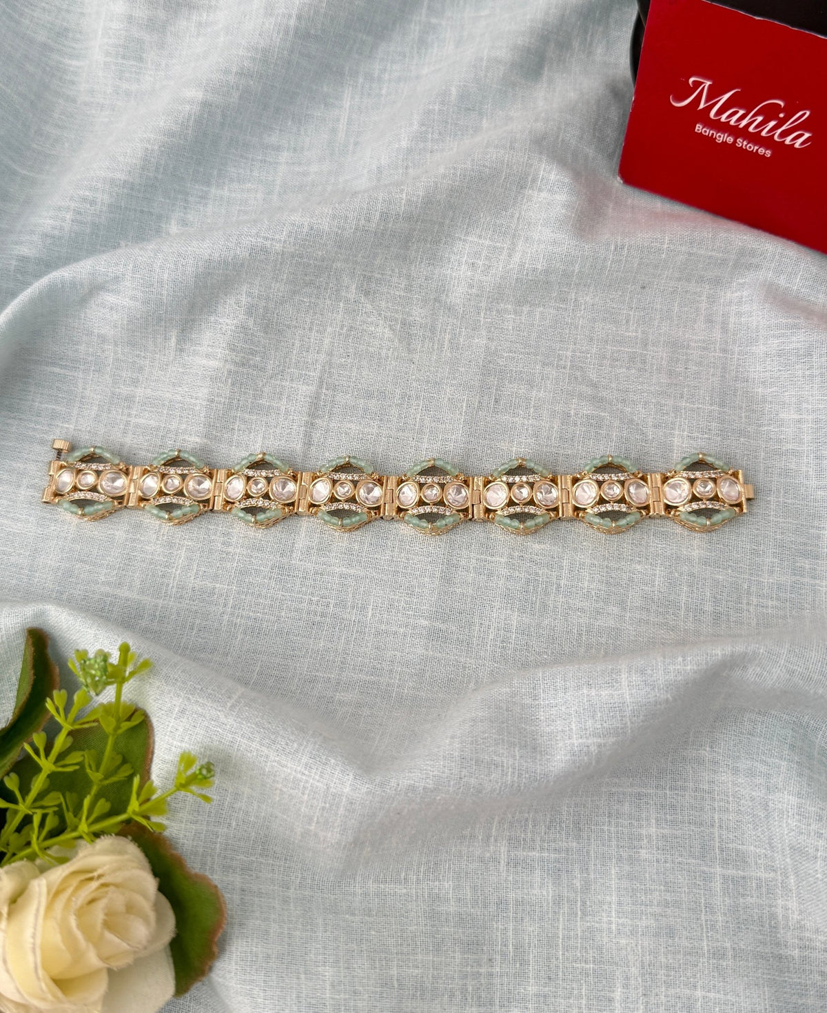 Kundan Premium Bracelet| L0152 - Mahilas