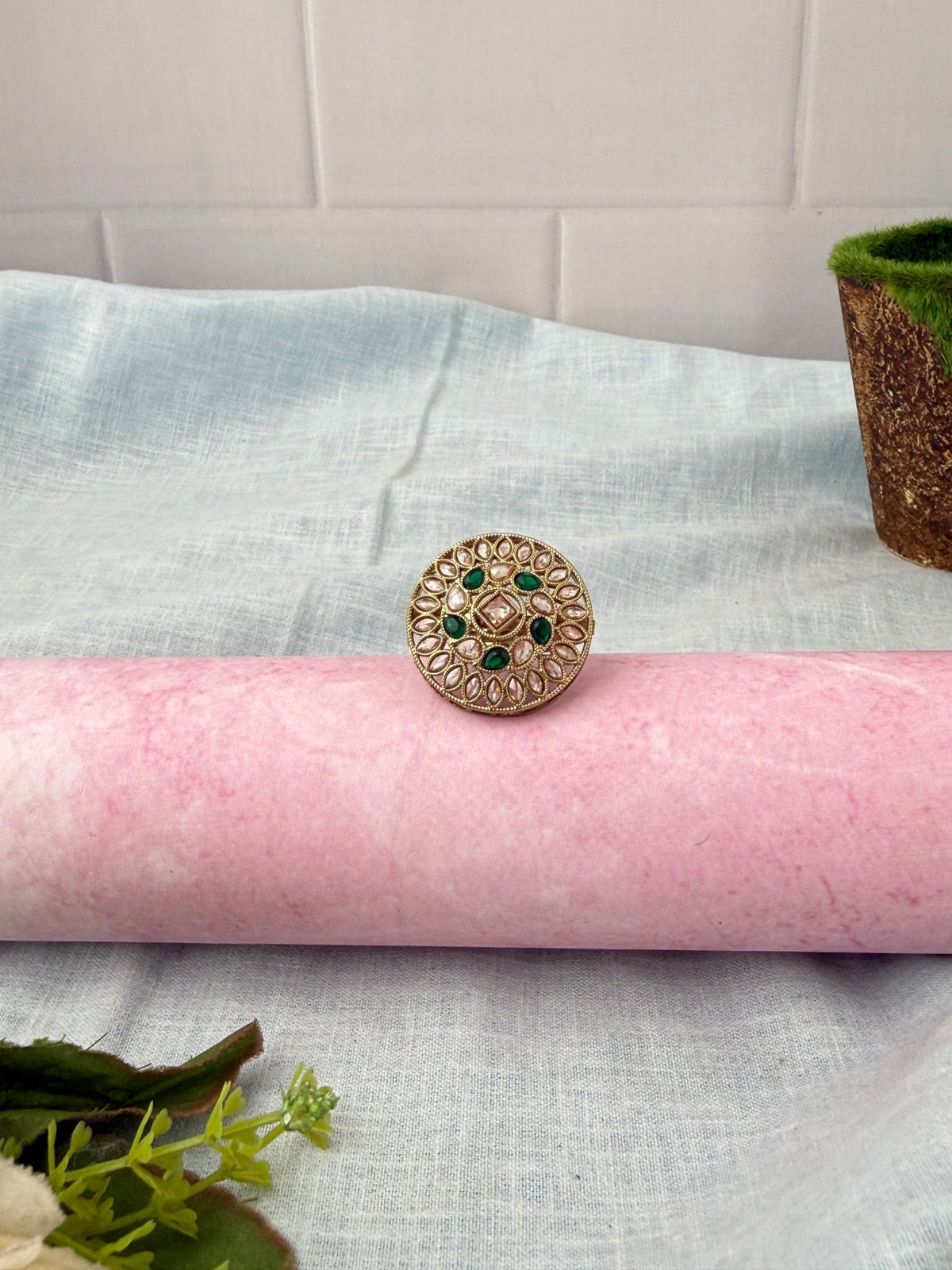 Kundan Premium Finger Ring| F0094 - Mahilas