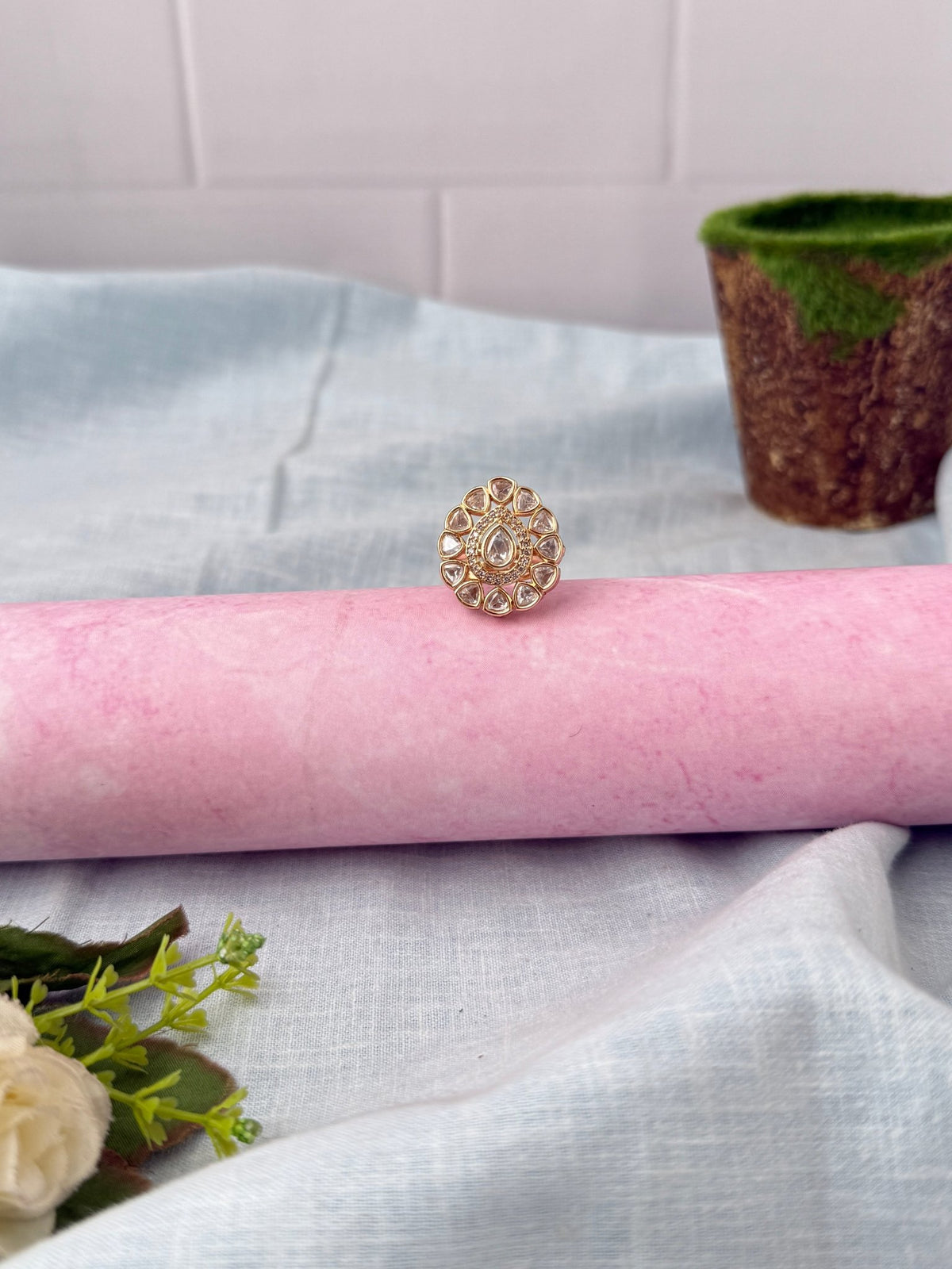 Kundan Premium Finger Ring| F0198 - Mahilas