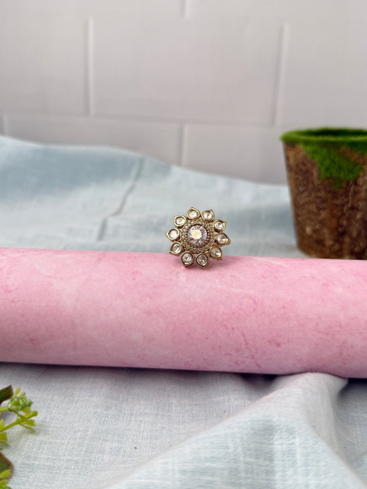 Kundan Premium Finger Ring| F0204 - Mahilas