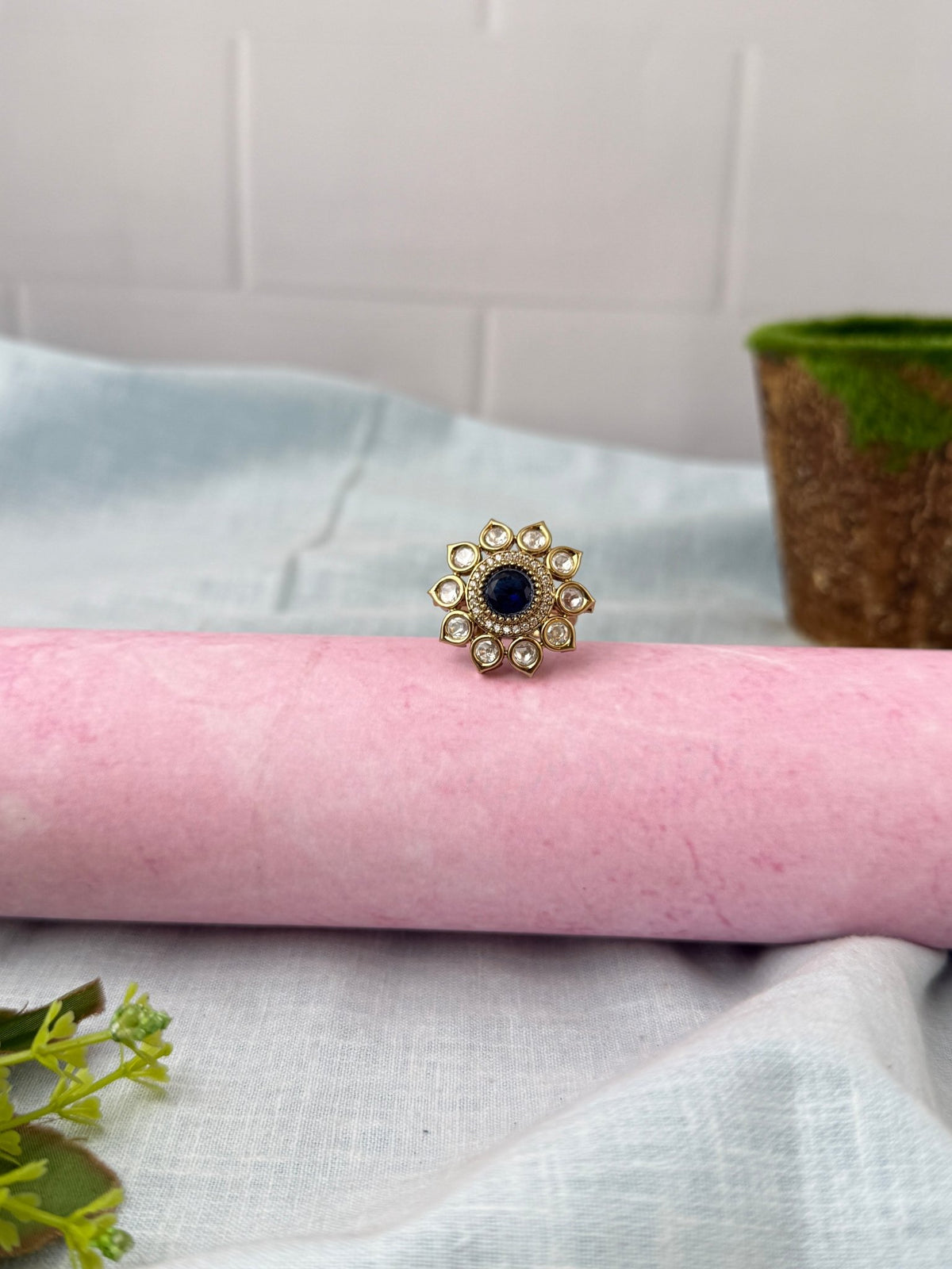Kundan Premium Finger Ring| F0206 - Mahilas