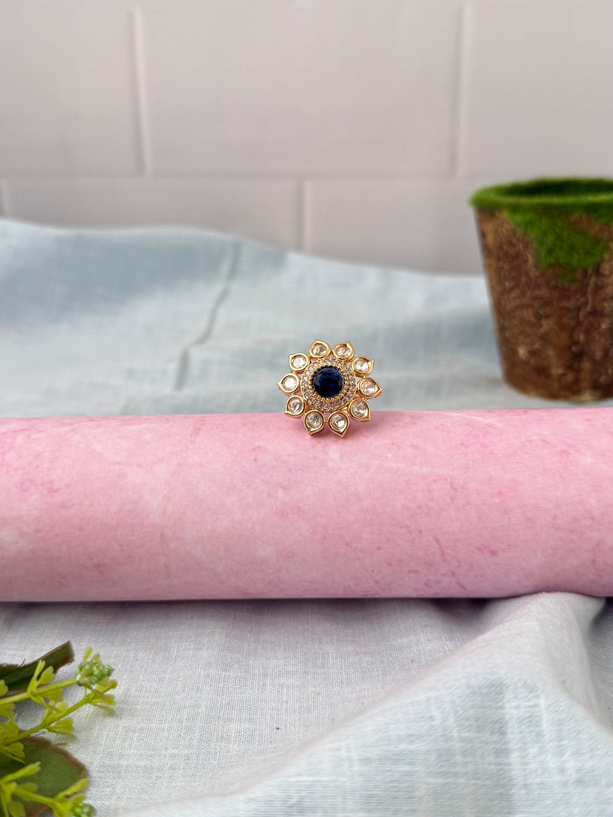 Kundan Premium Finger Ring| F0206 A - Mahilas