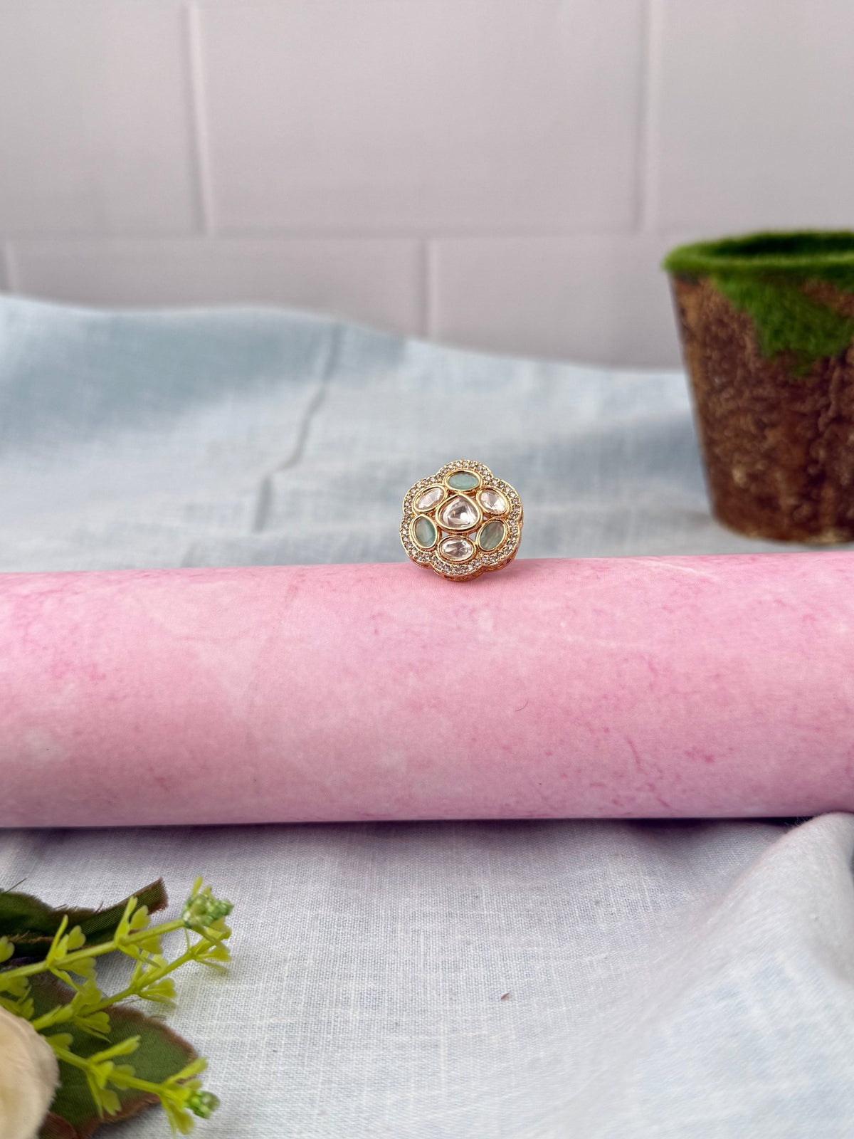 Kundan Premium Finger Ring| F0226 - Mahilas