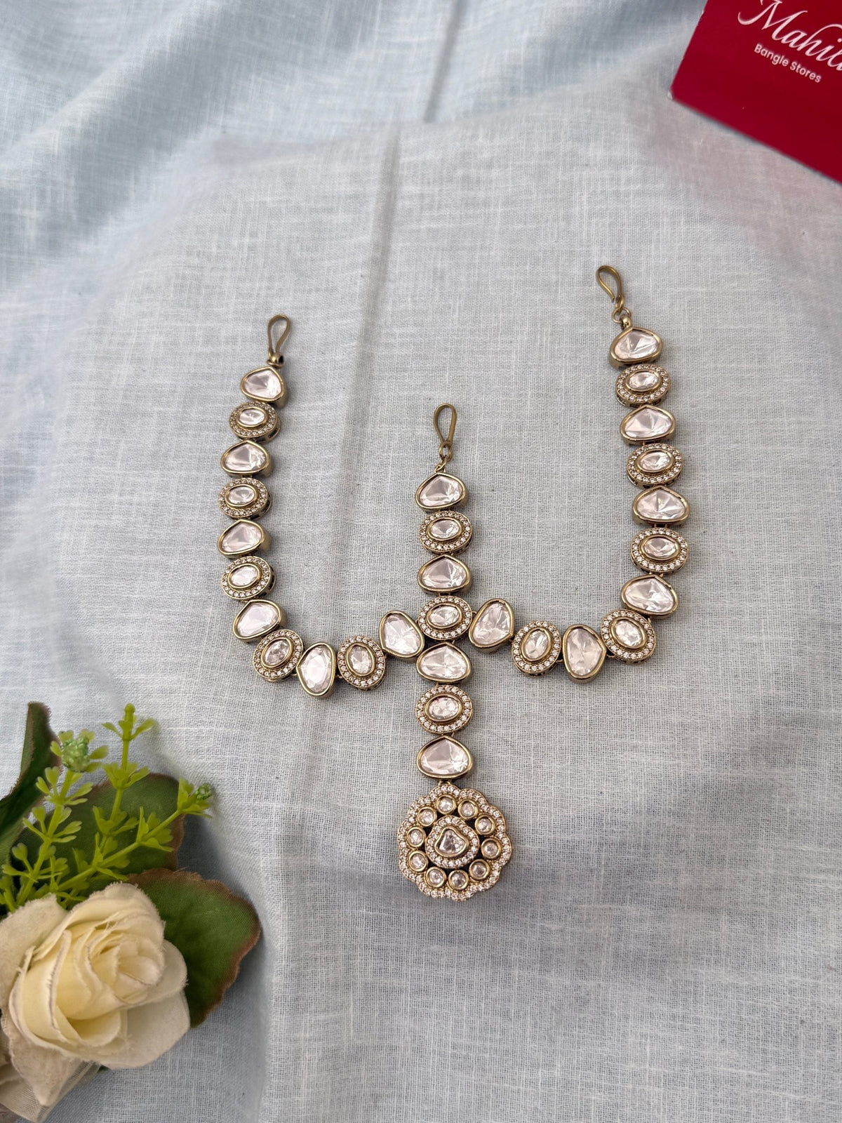 Kundan Royal Maang Tikka Set| M0325 - Mahilas