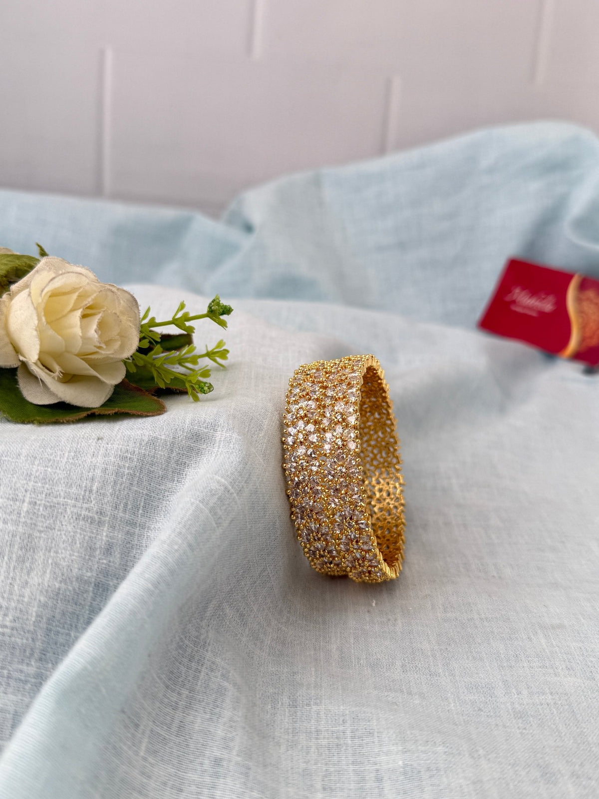 Kundan Stone Kada Bangles Set Of 2| B0382 - Mahilas