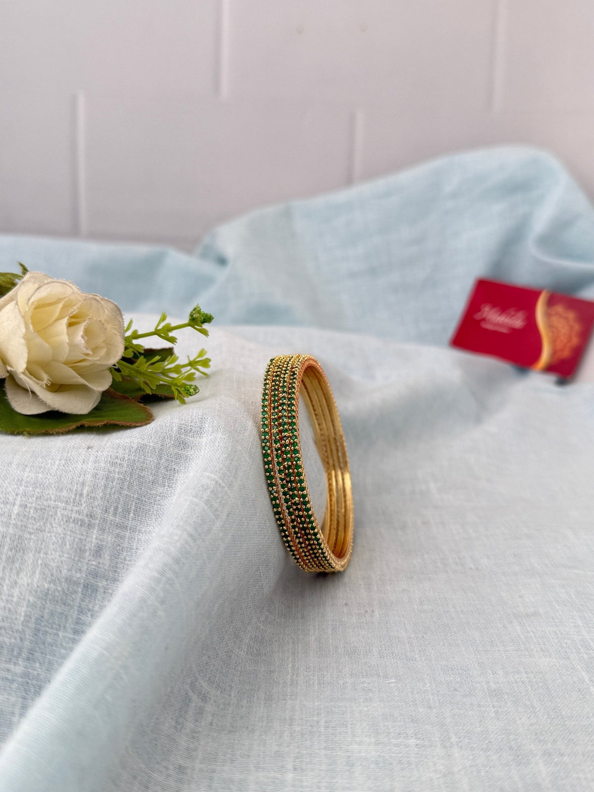 Kundan Stone Kada Bangles Set Of 4| B0378 - Mahilas