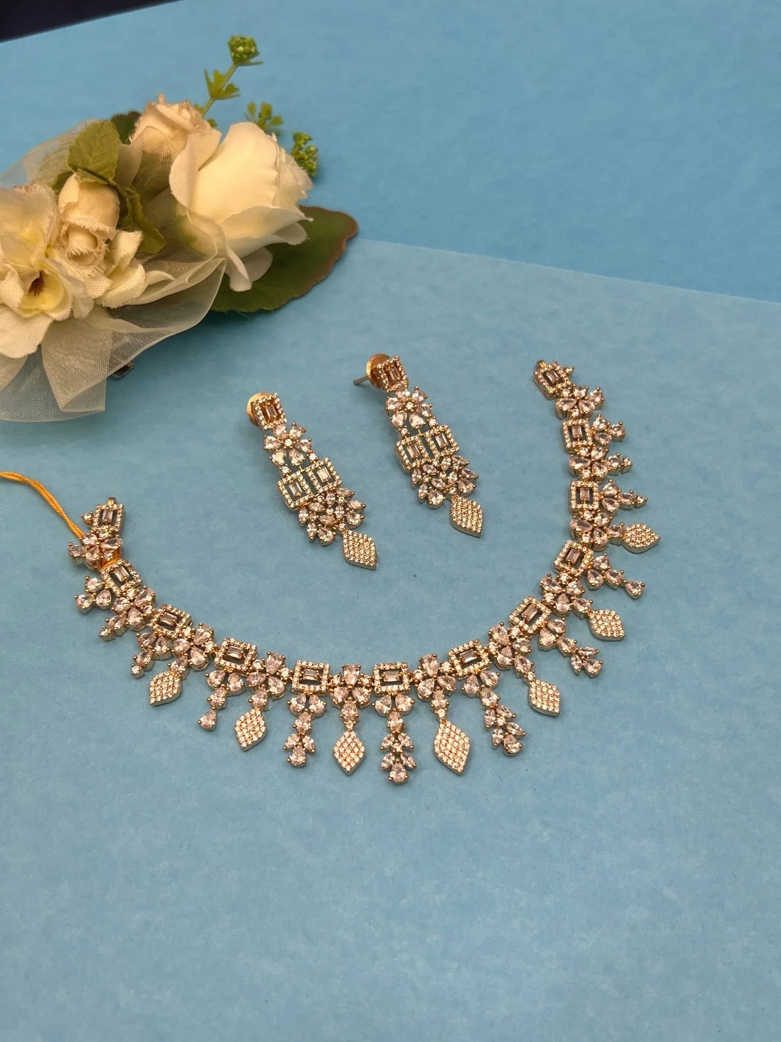 Light Gold Stone Necklace 0088 - Mahilas