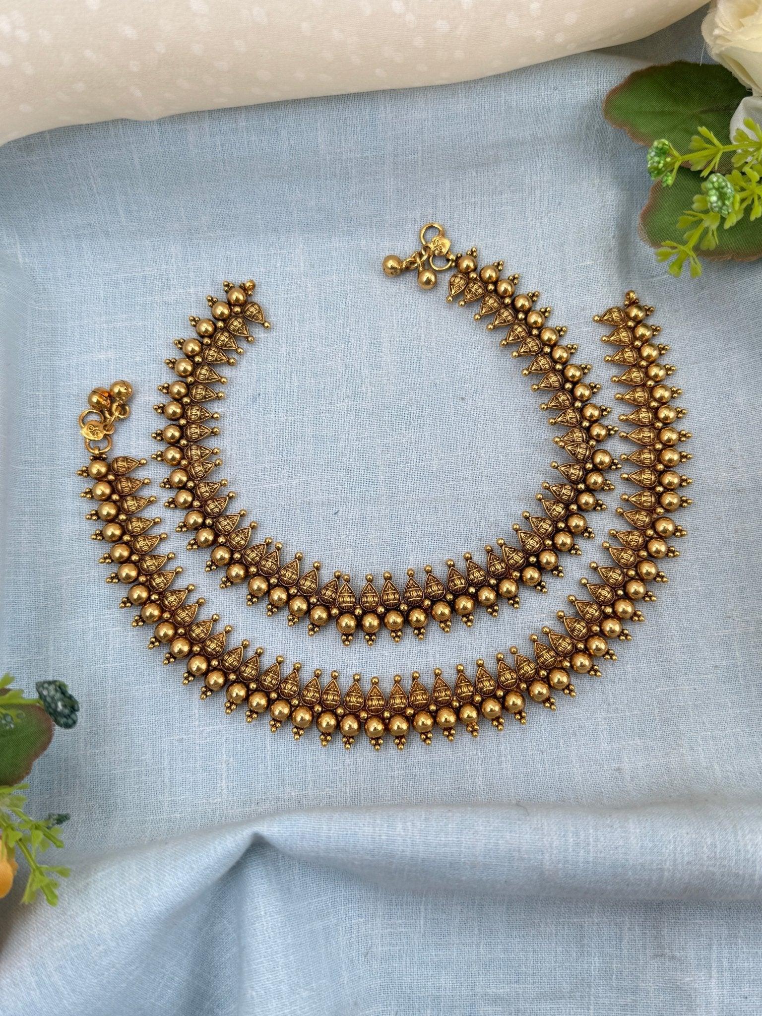 Luxurious Antique Anklet Payal Chain 0257 - Mahilas