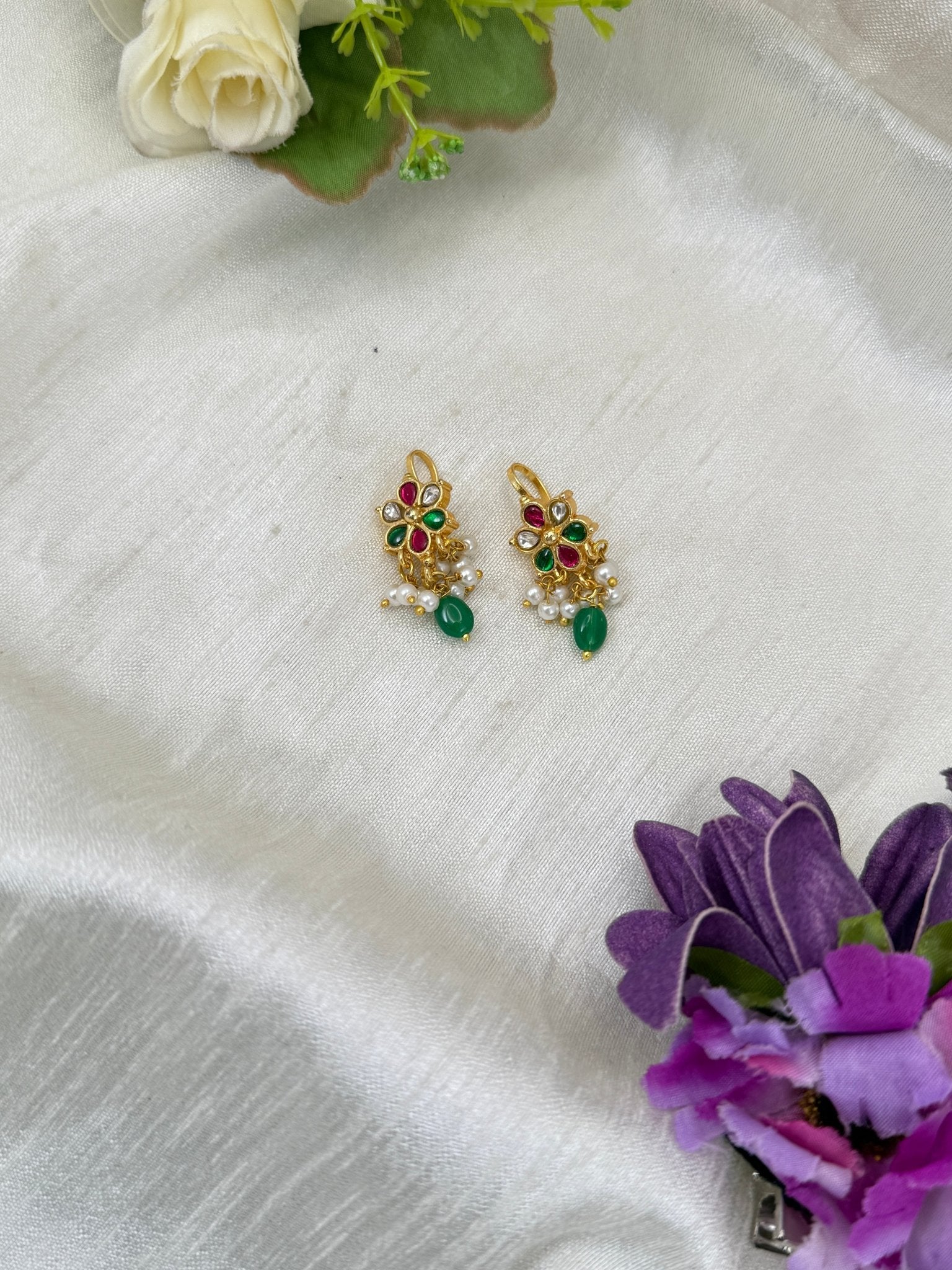 Luxurious Antique Bugadi Earcuff Earrings 0834 - Mahilas