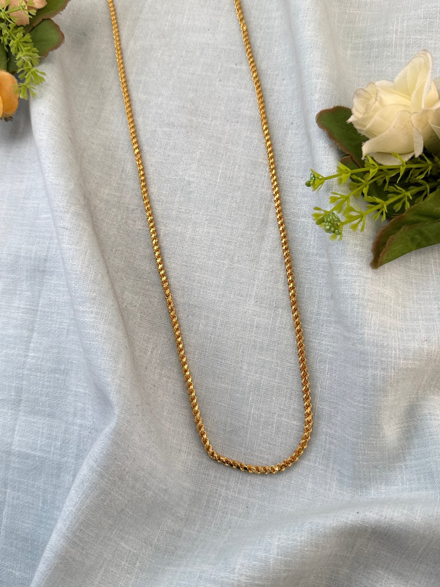 Luxurious Antique Gold Like Chain 24 inch 1047 - Mahilas