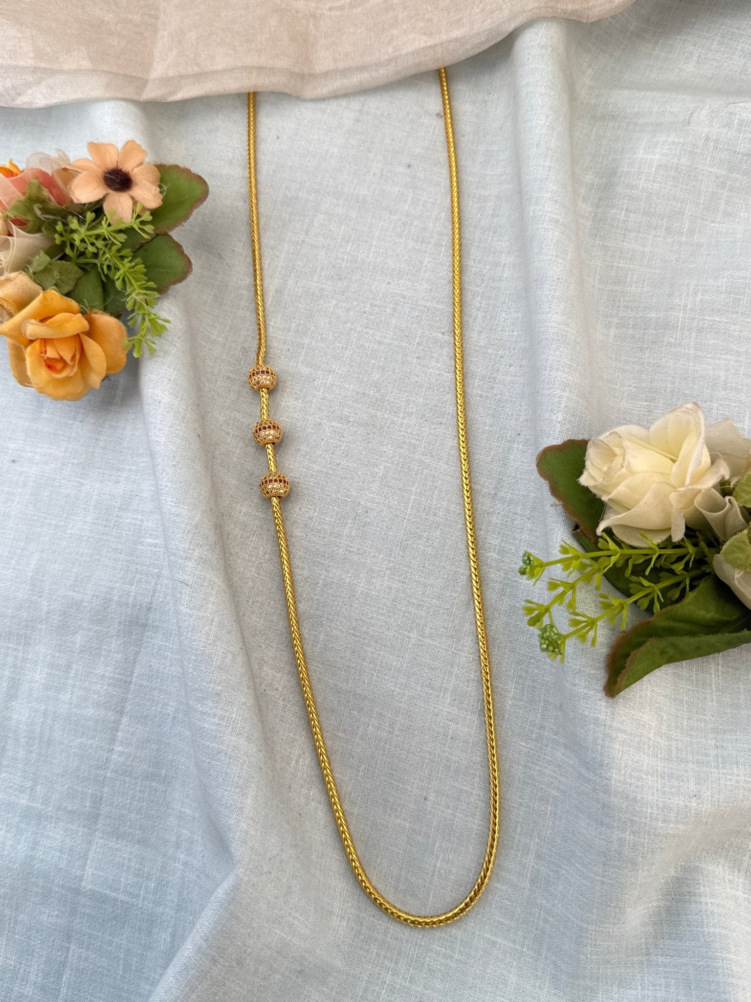 Luxurious Antique Gold Like Mop Chain 24 inch 1049 - Mahilas