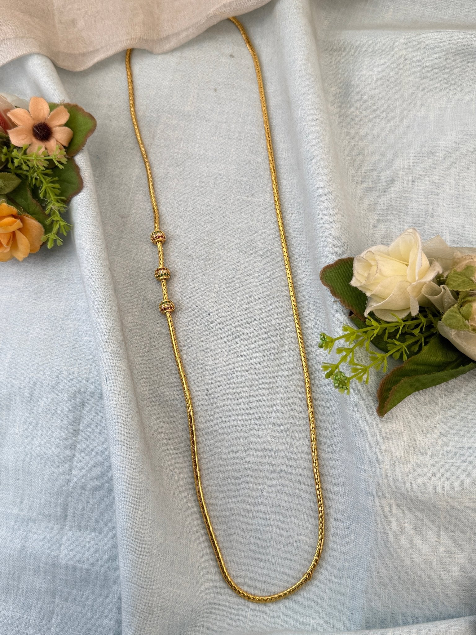 Luxurious Antique Gold Like Mop Chain 24 inch 1051 - Mahilas