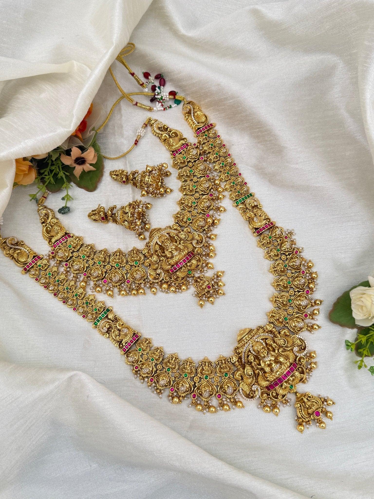 Luxurious Antique Jadau Bridal Necklace Set 788 - Mahilas