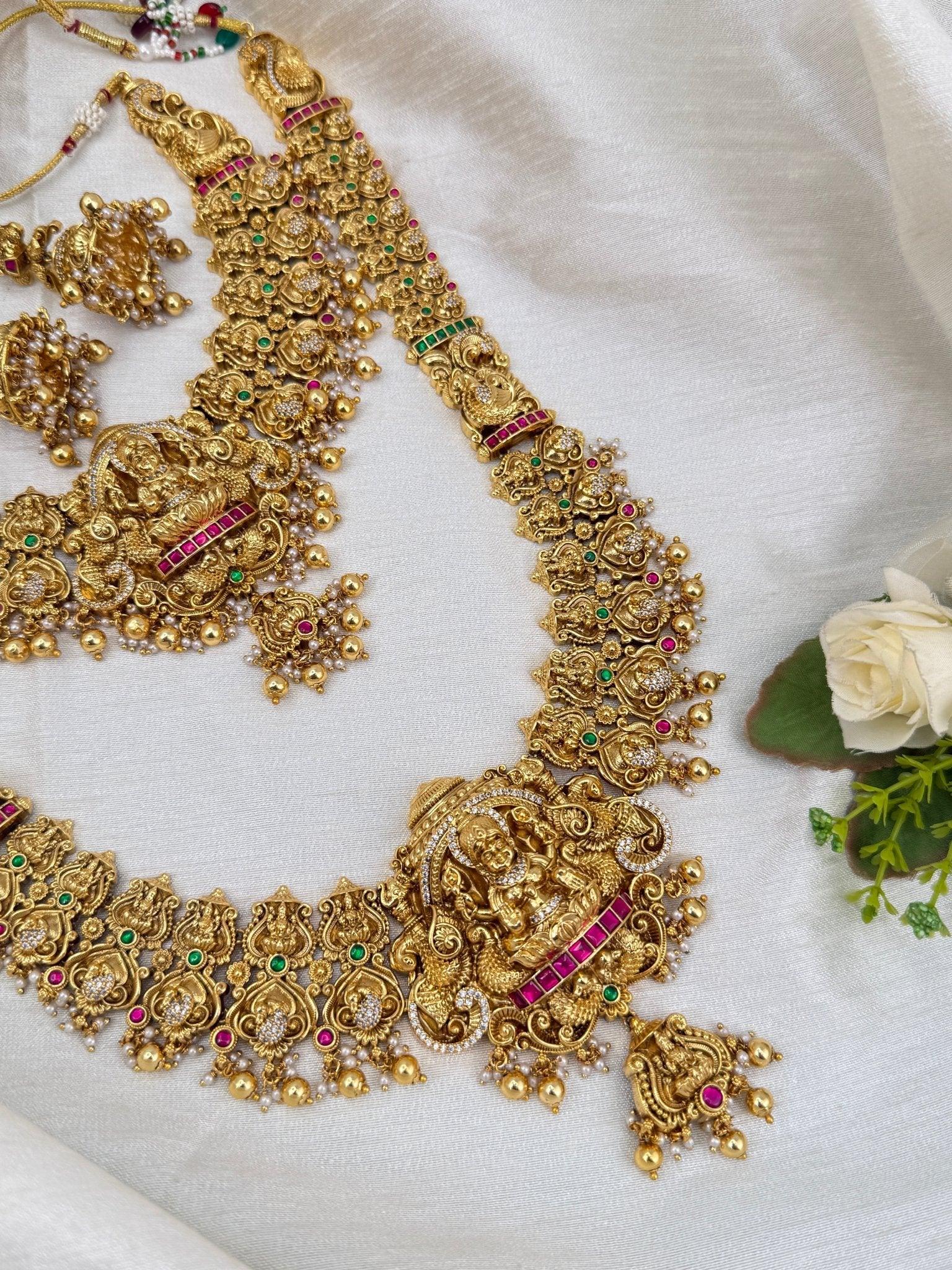 Luxurious Antique Jadau Bridal Necklace Set 788 - Mahilas