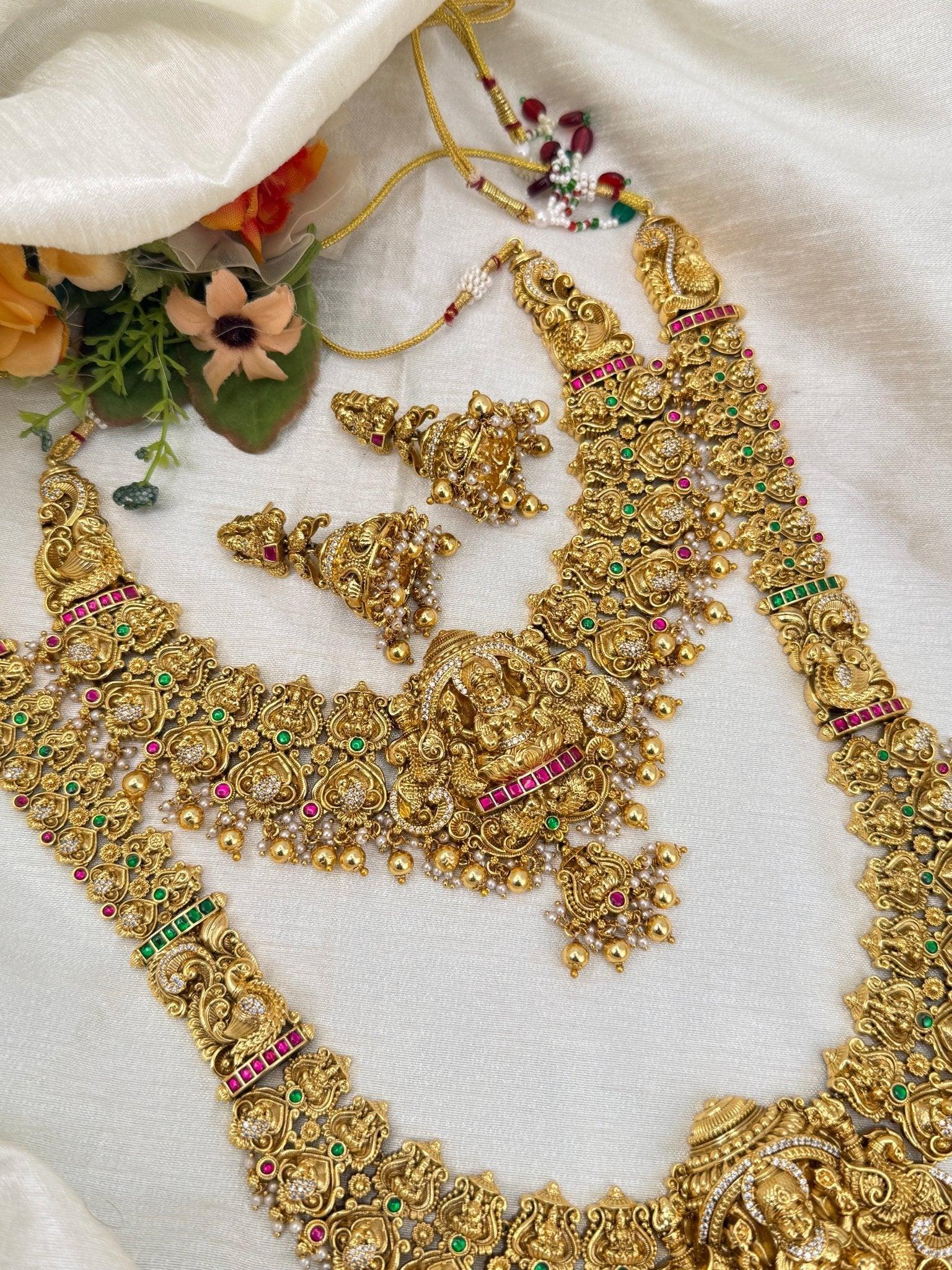 Luxurious Antique Jadau Bridal Necklace Set 788 - Mahilas