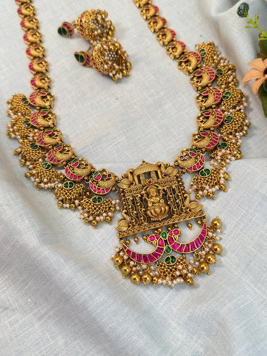 Luxurious Antique Jadau Long Necklace Set 865 - Mahilas