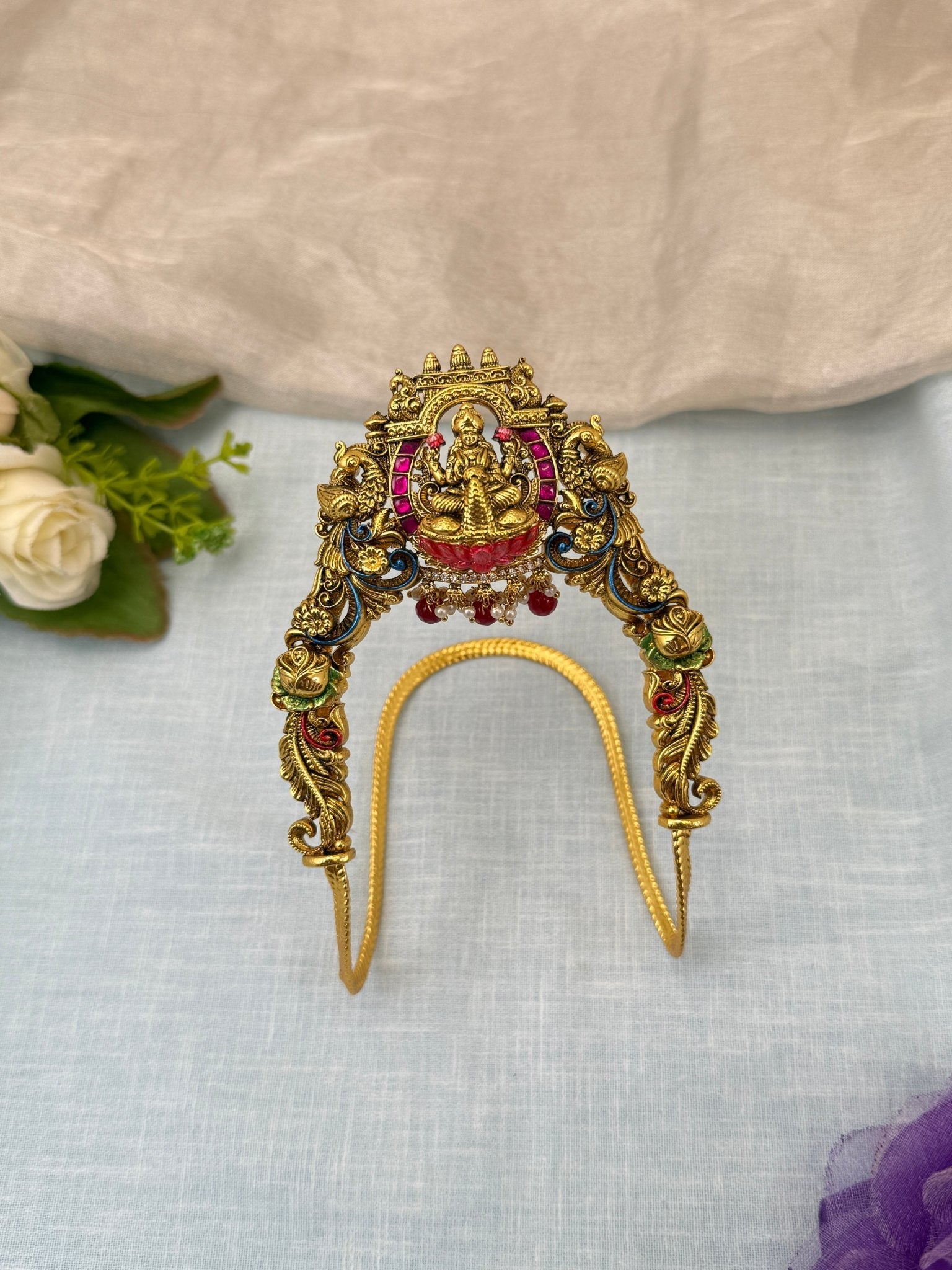 Luxurious Antique Jadau Vanki Bajubandh 4133 - Mahilas