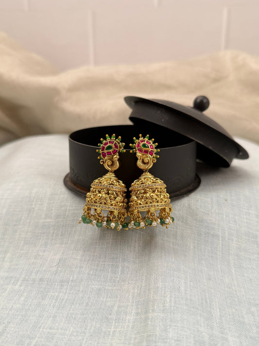 Luxurious Antique Jhumka Earrings 0494 - Mahilas