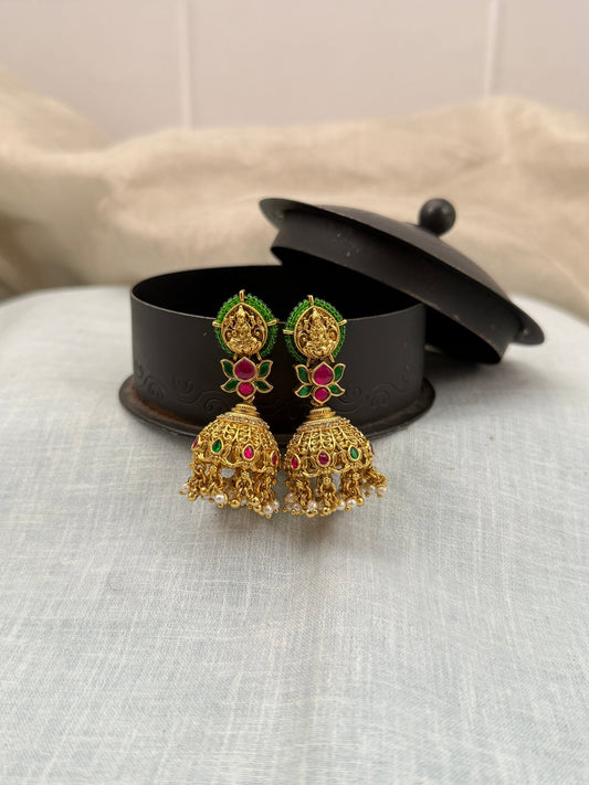 Luxurious Antique Jhumka Earrings 0496 - Mahilas