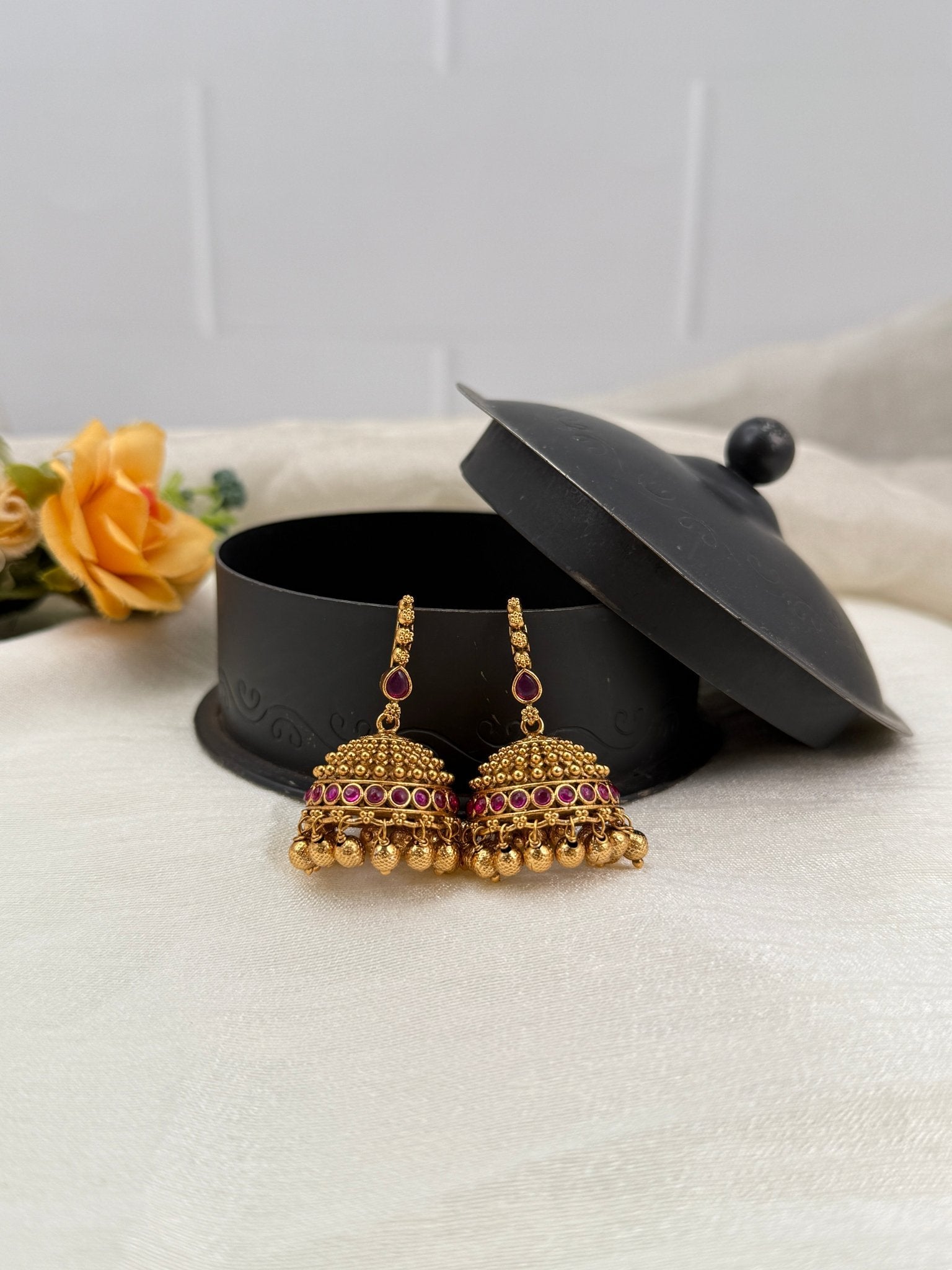 Luxurious Antique Jhumka Earrings 0513 - Mahilas