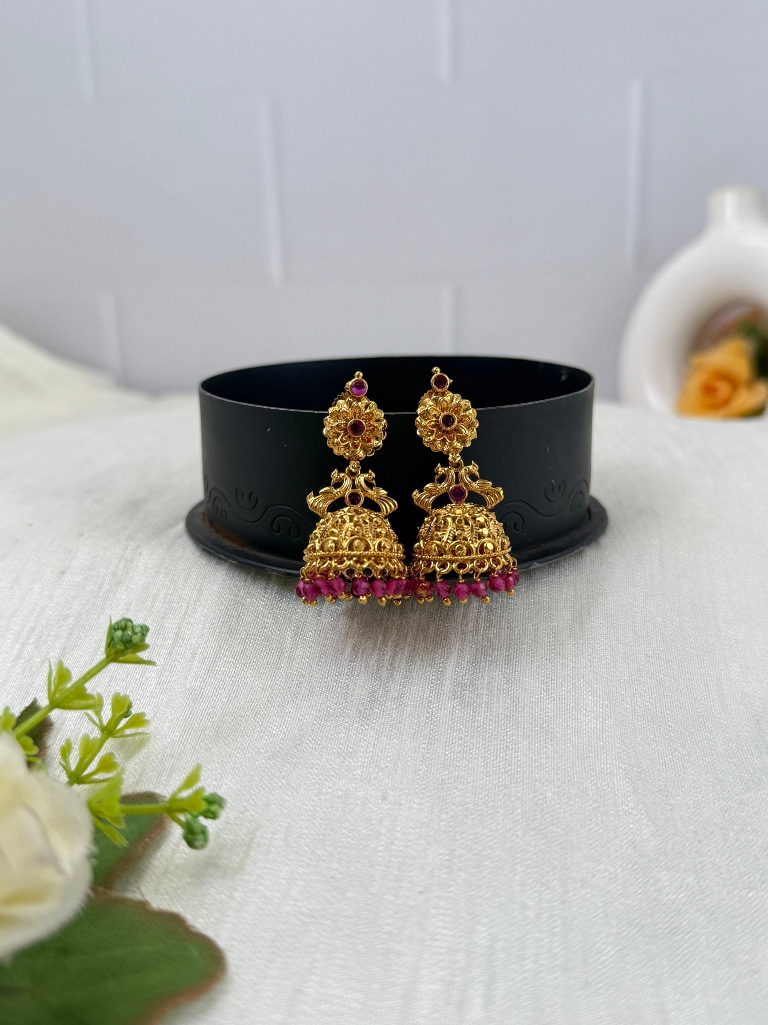 Luxurious Antique Jhumka Earrings 0805 - Mahilas