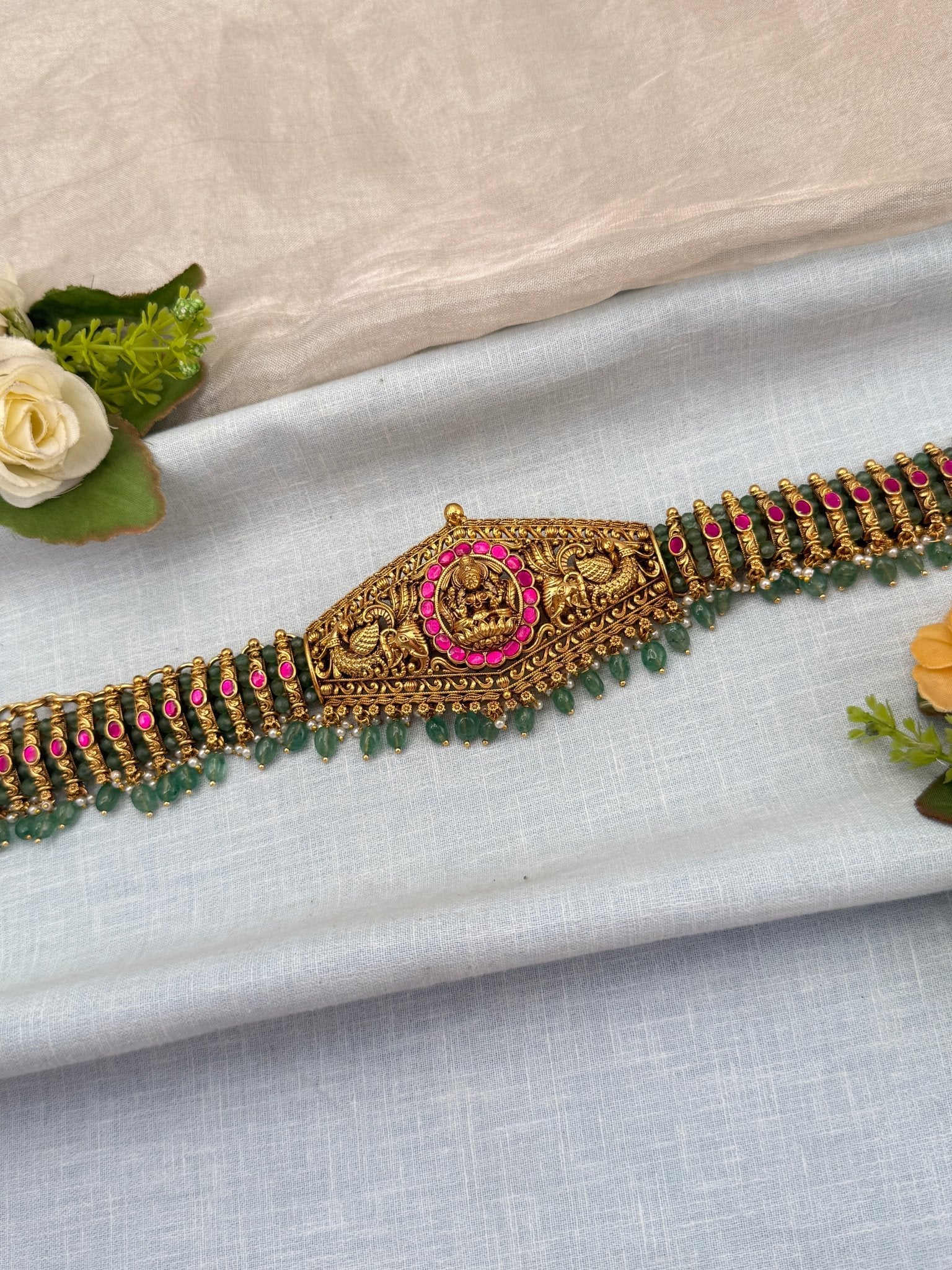 Luxurious Antique Lakshmi Chain Vaddanam Hip Belt 8004 - Mahilas