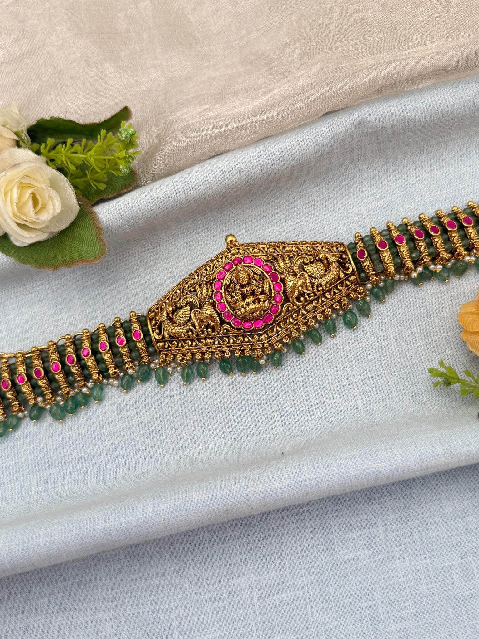 Luxurious Antique Lakshmi Chain Vaddanam Hip Belt 8004 - Mahilas