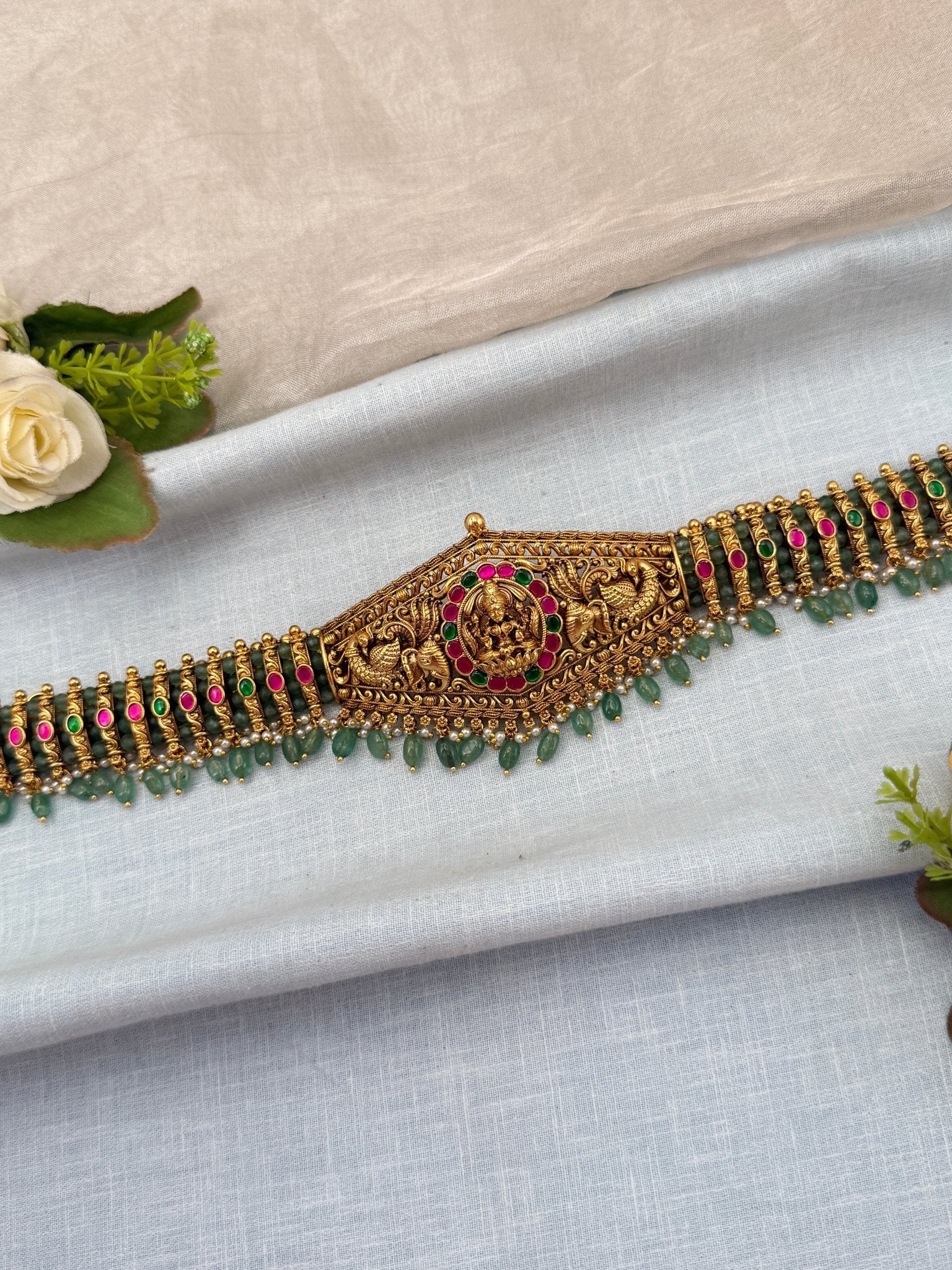 Luxurious Antique Lakshmi Chain Vaddanam Hip Belt 8005 - Mahilas