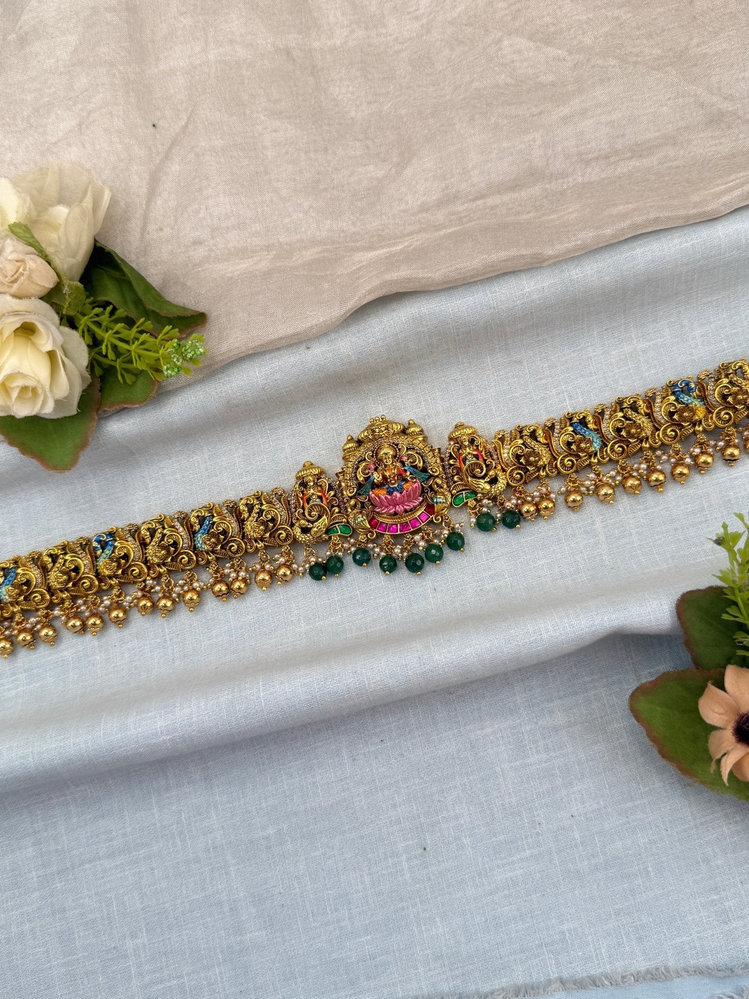 Luxurious Antique Lakshmi Chain Vaddanam Hip Belt 8010 - Mahilas