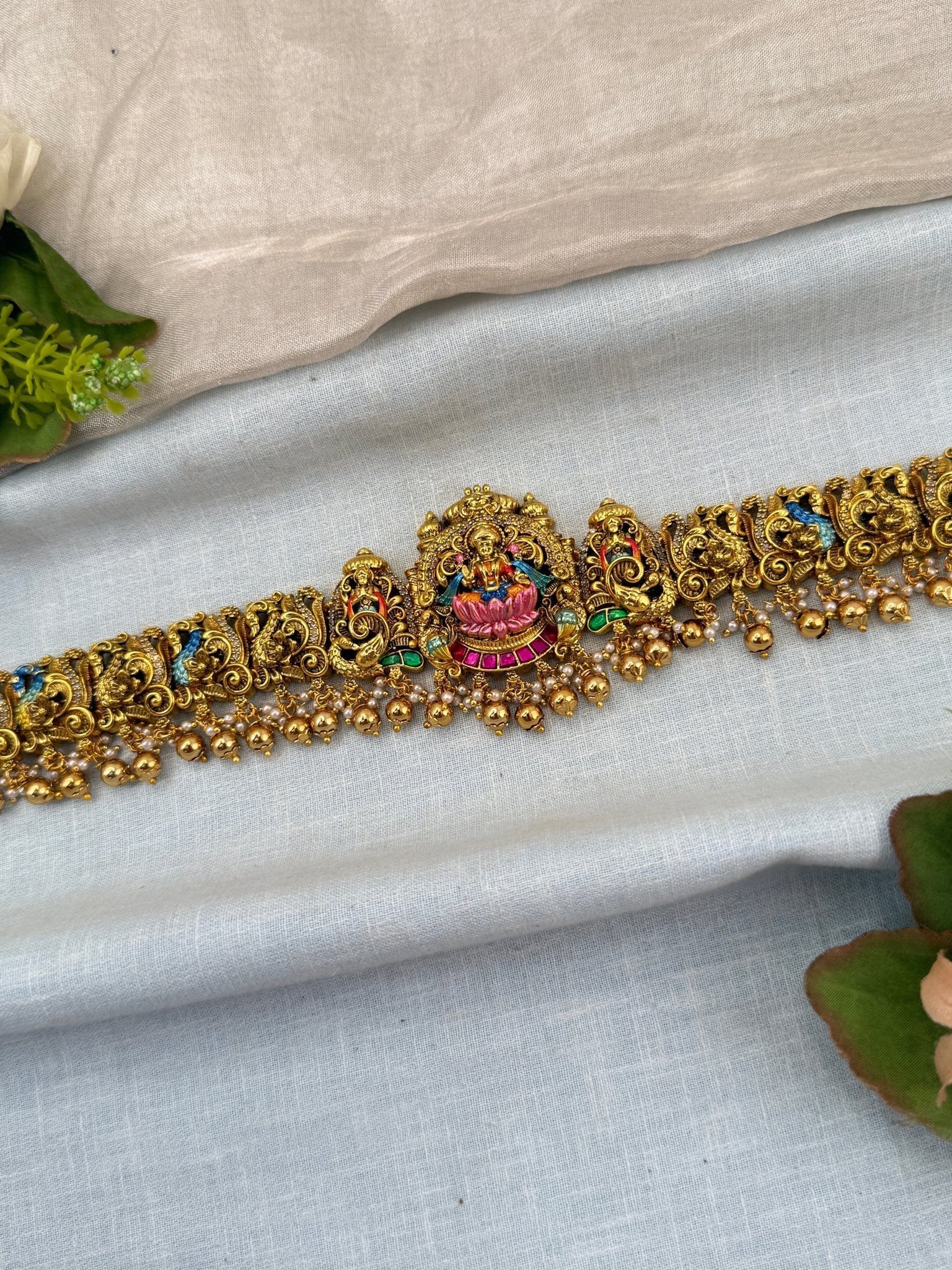 Luxurious Antique Lakshmi Chain Vaddanam Hip Belt 8011 - Mahilas