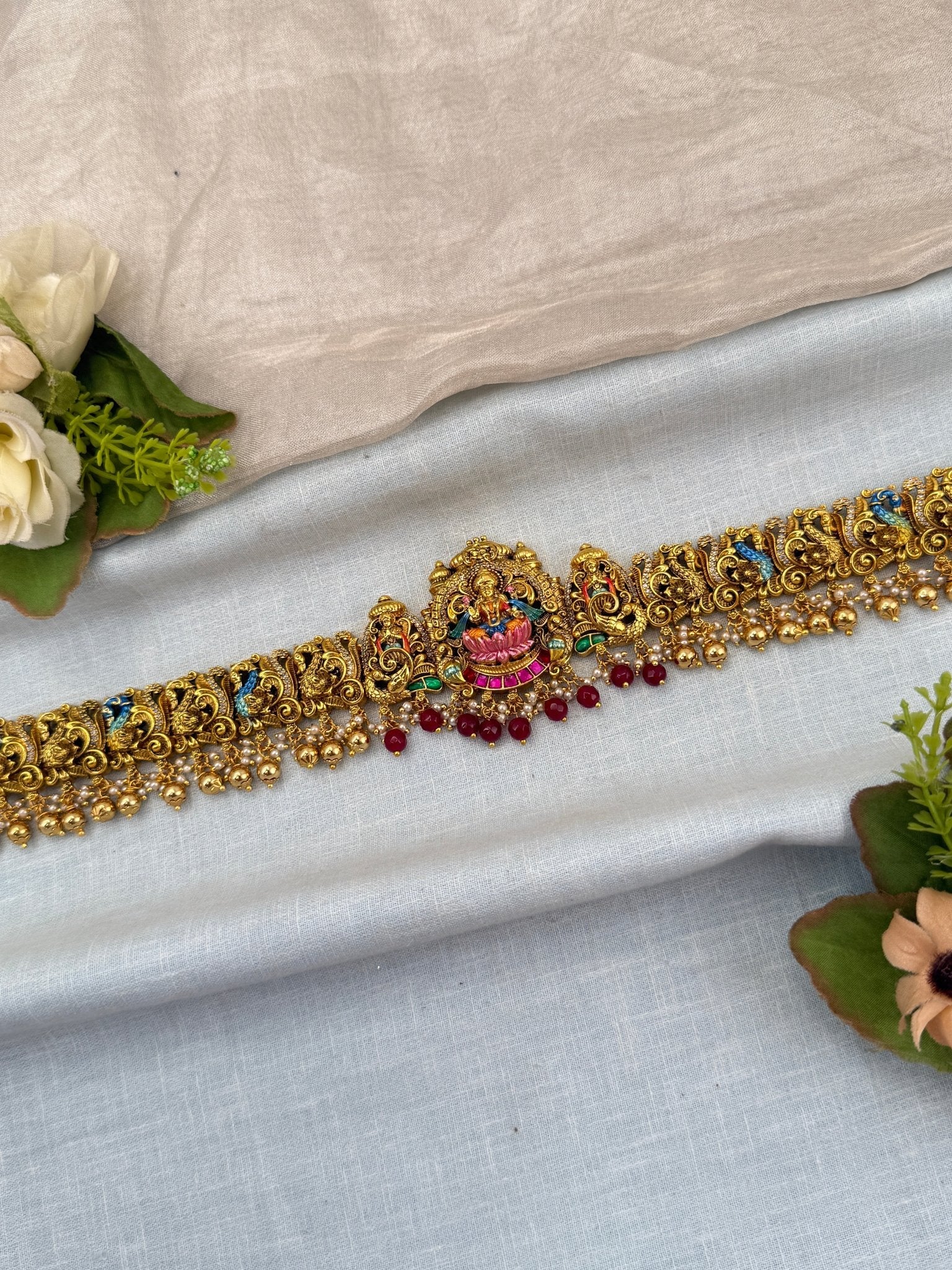 Luxurious Antique Lakshmi Chain Vaddanam Hip Belt 8012 - Mahilas