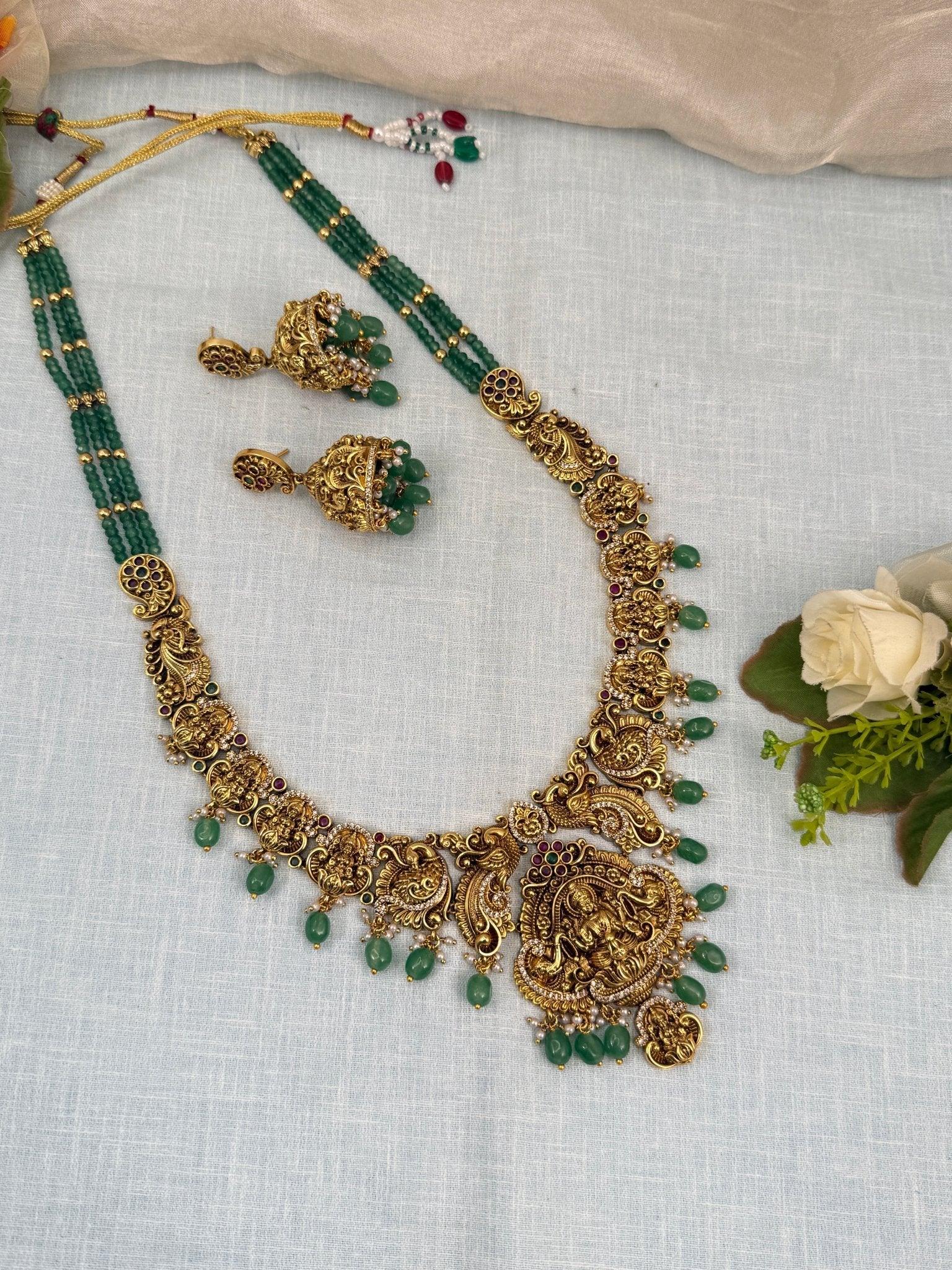 Luxurious Antique Layer Long Necklace Set 806 - Mahilas