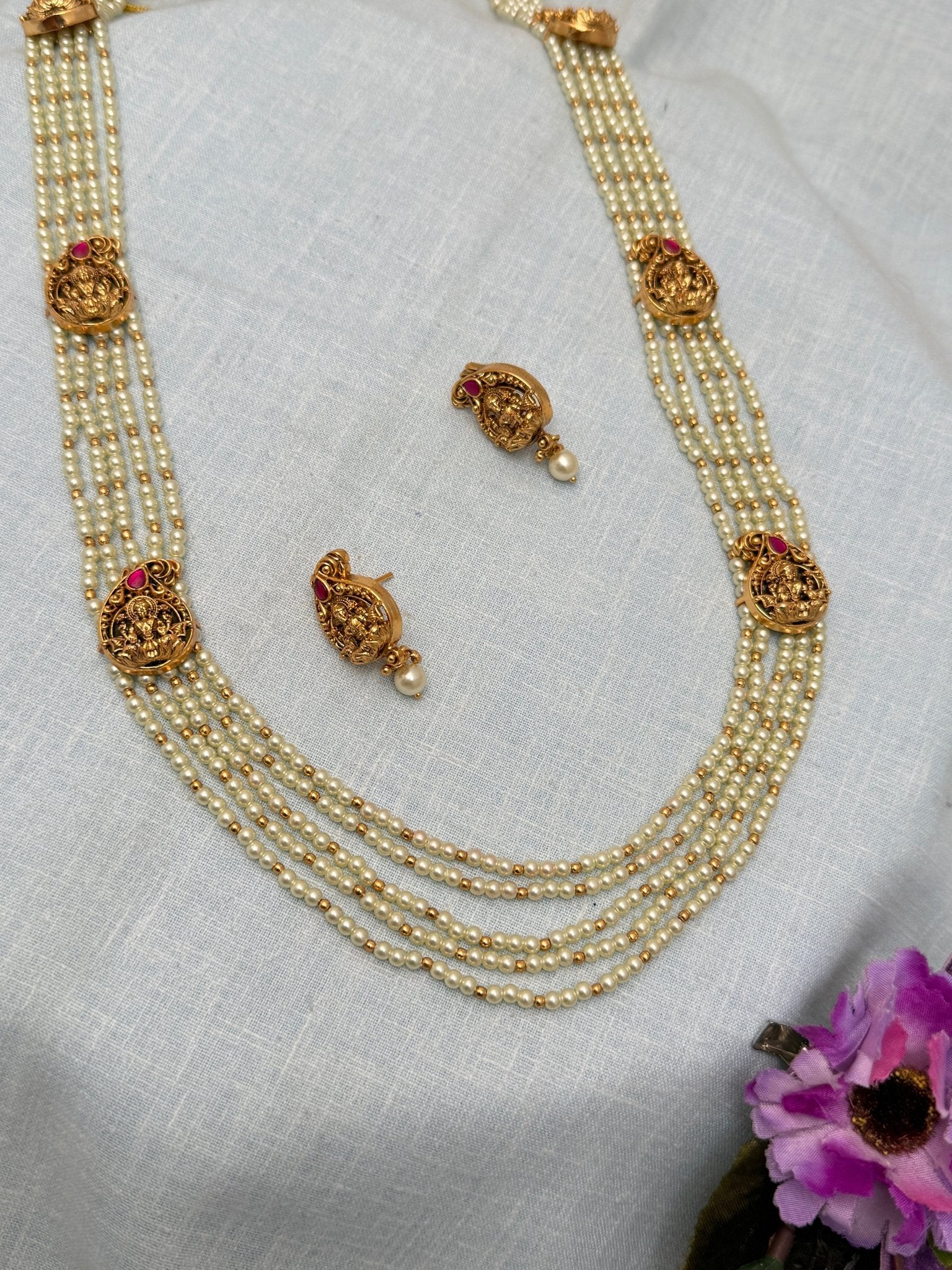 Luxurious Antique Layer Necklace Set 588 - Mahilas