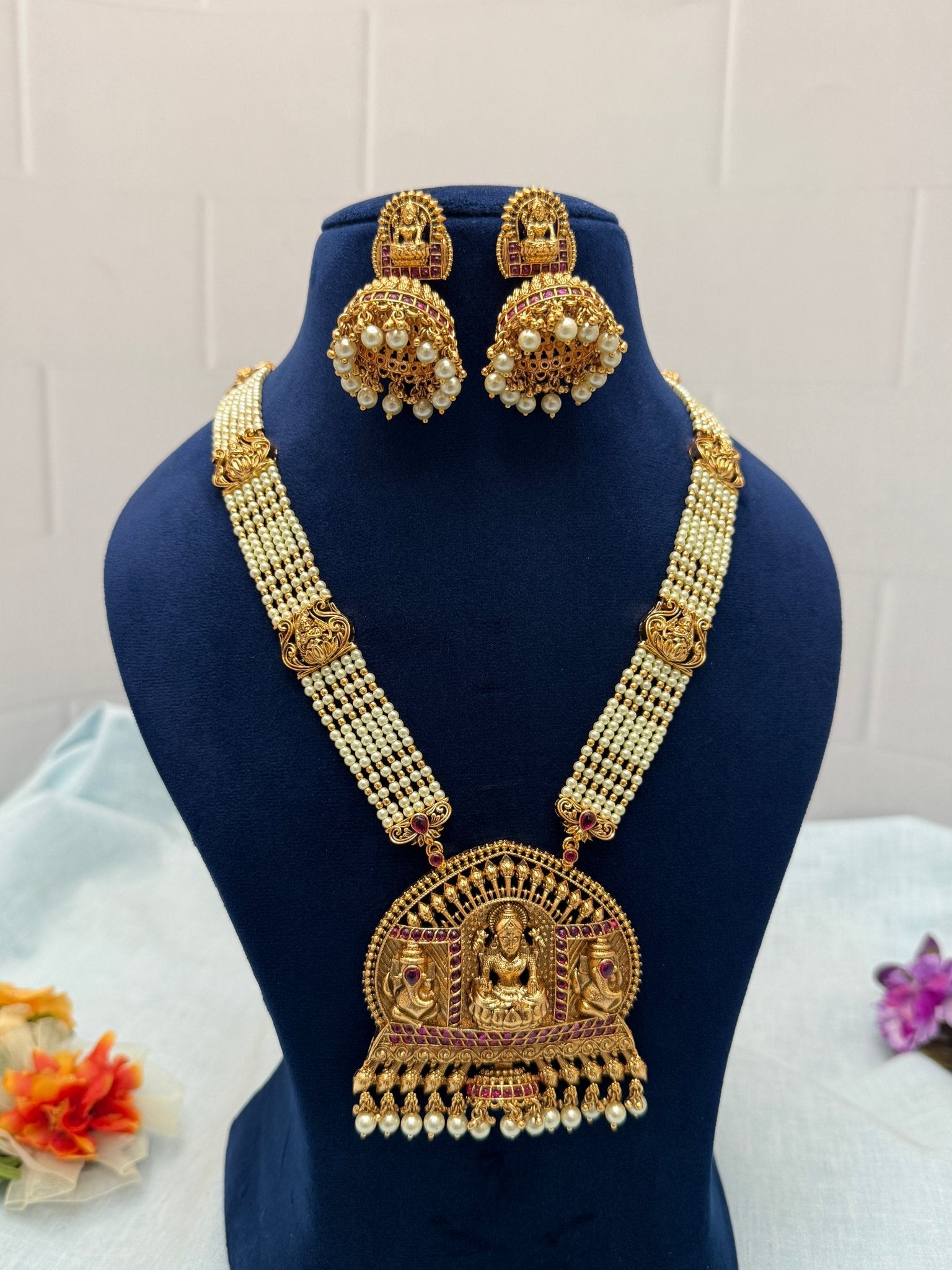 Luxurious Antique Layer Necklace Set 589 - Mahilas