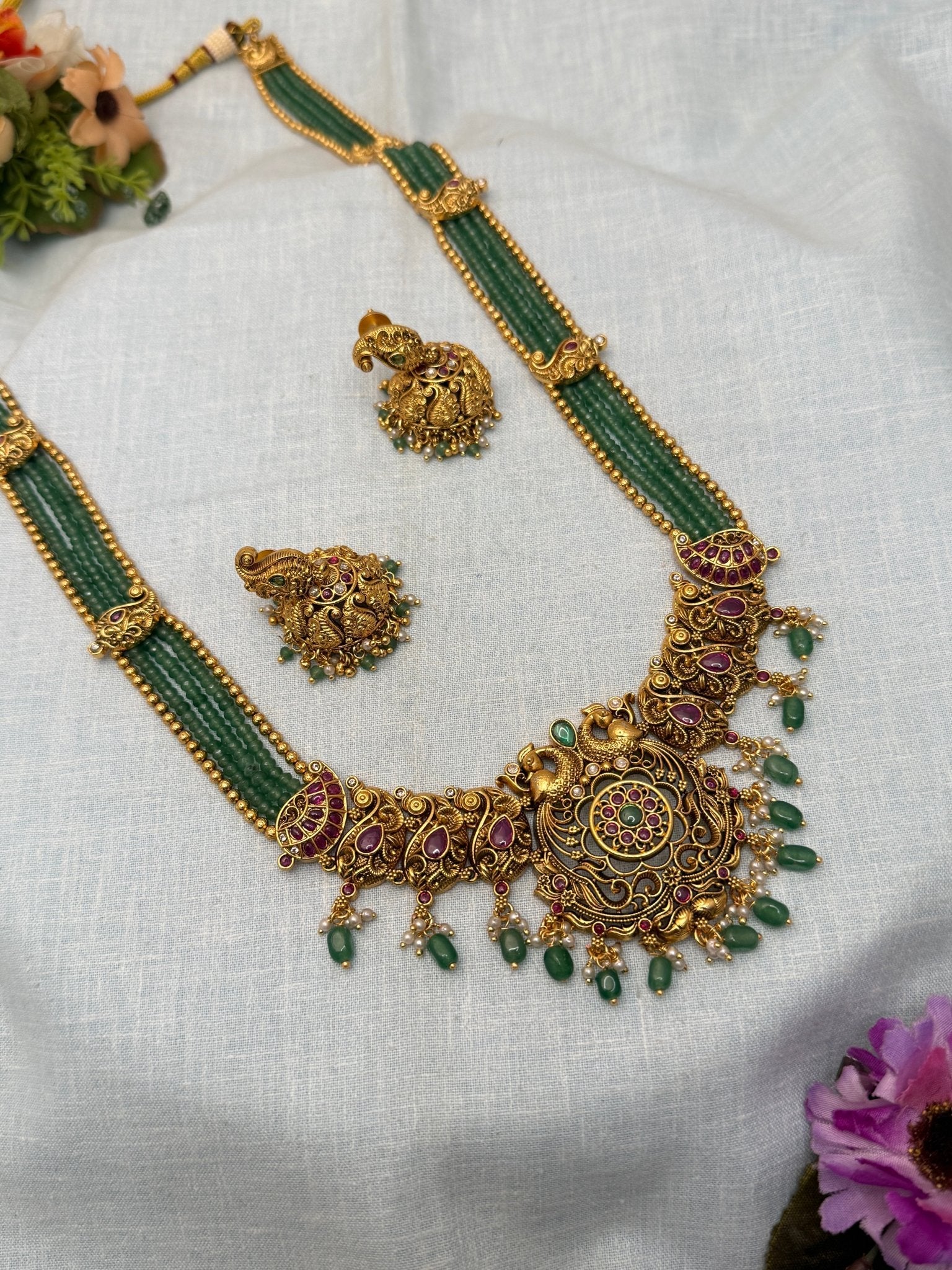 Luxurious Antique Layer Necklace Set 596 - Mahilas