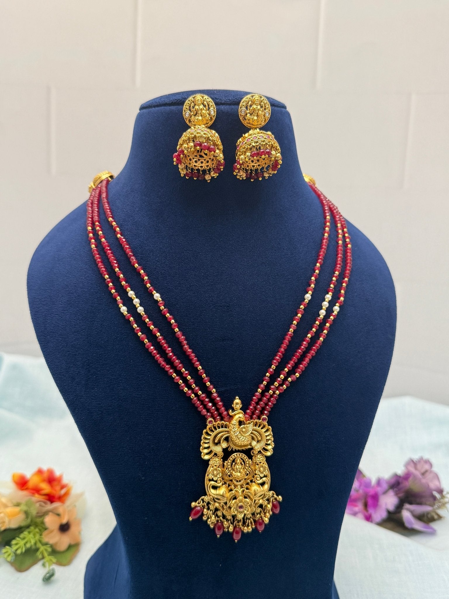 Luxurious Antique Layer Necklace Set 599 - Mahilas