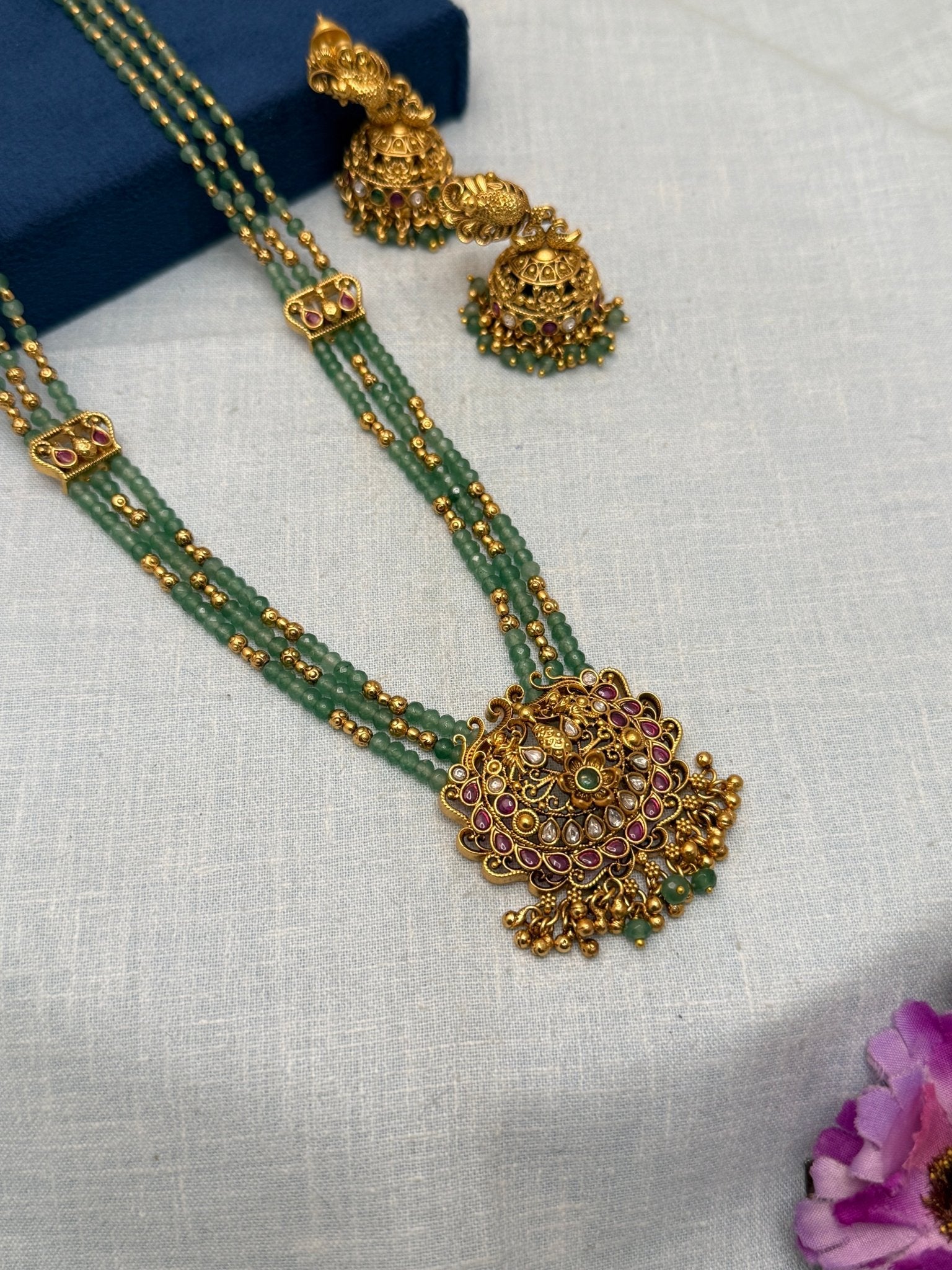 Luxurious Antique Layer Necklace Set 608 - Mahilas