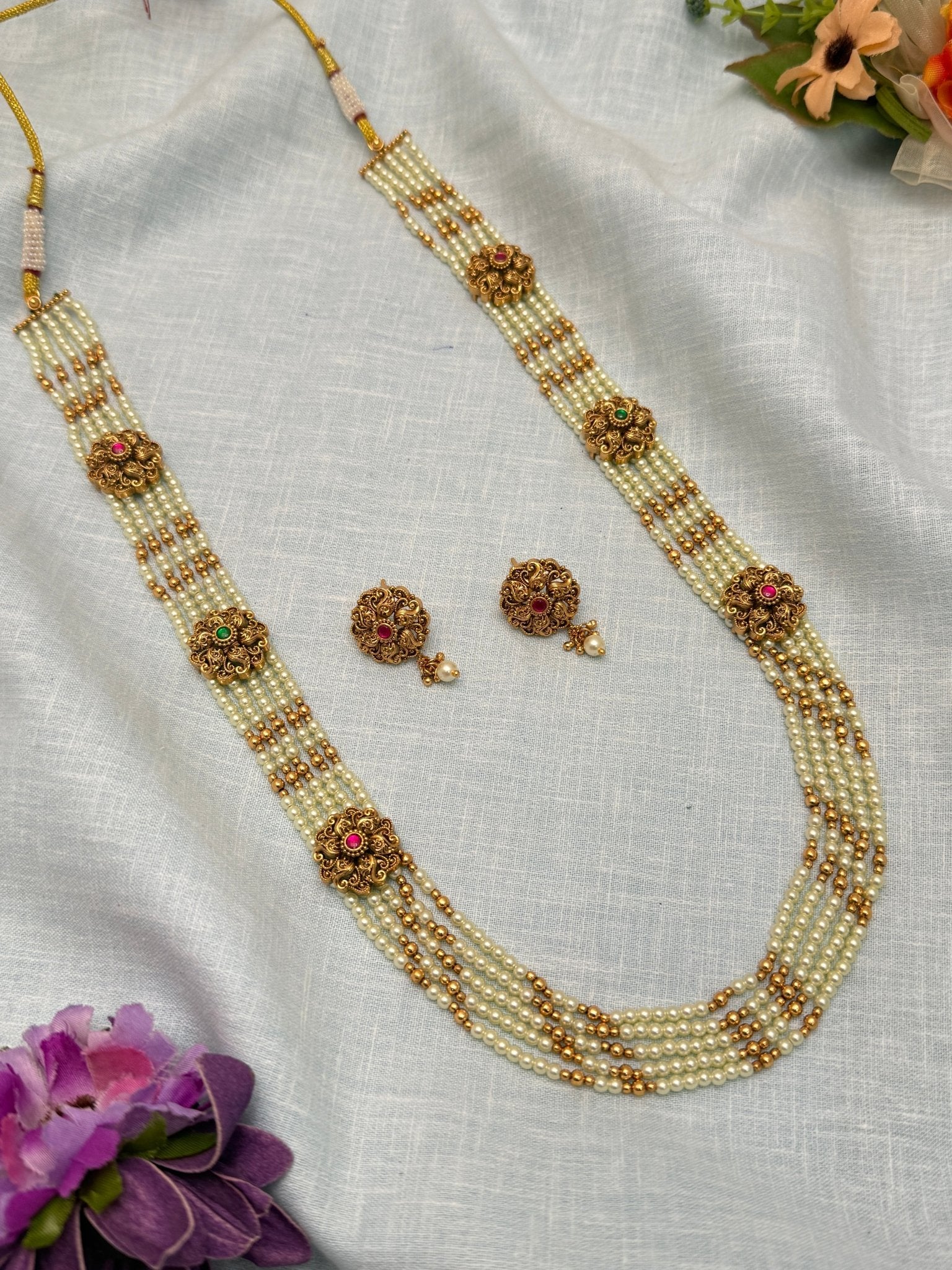 Luxurious Antique Layer Necklace Set 664 - Mahilas