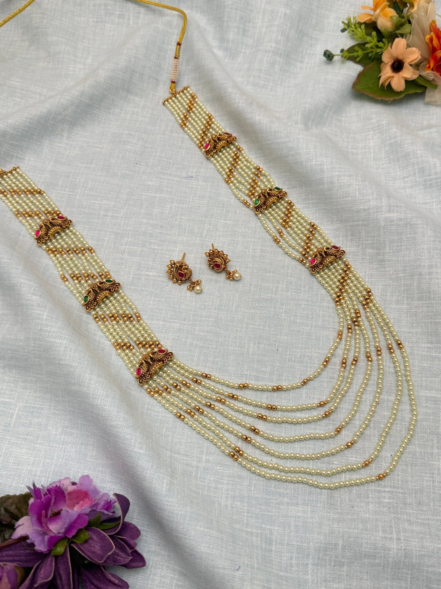 Luxurious Antique Layer Necklace Set 665 - Mahilas