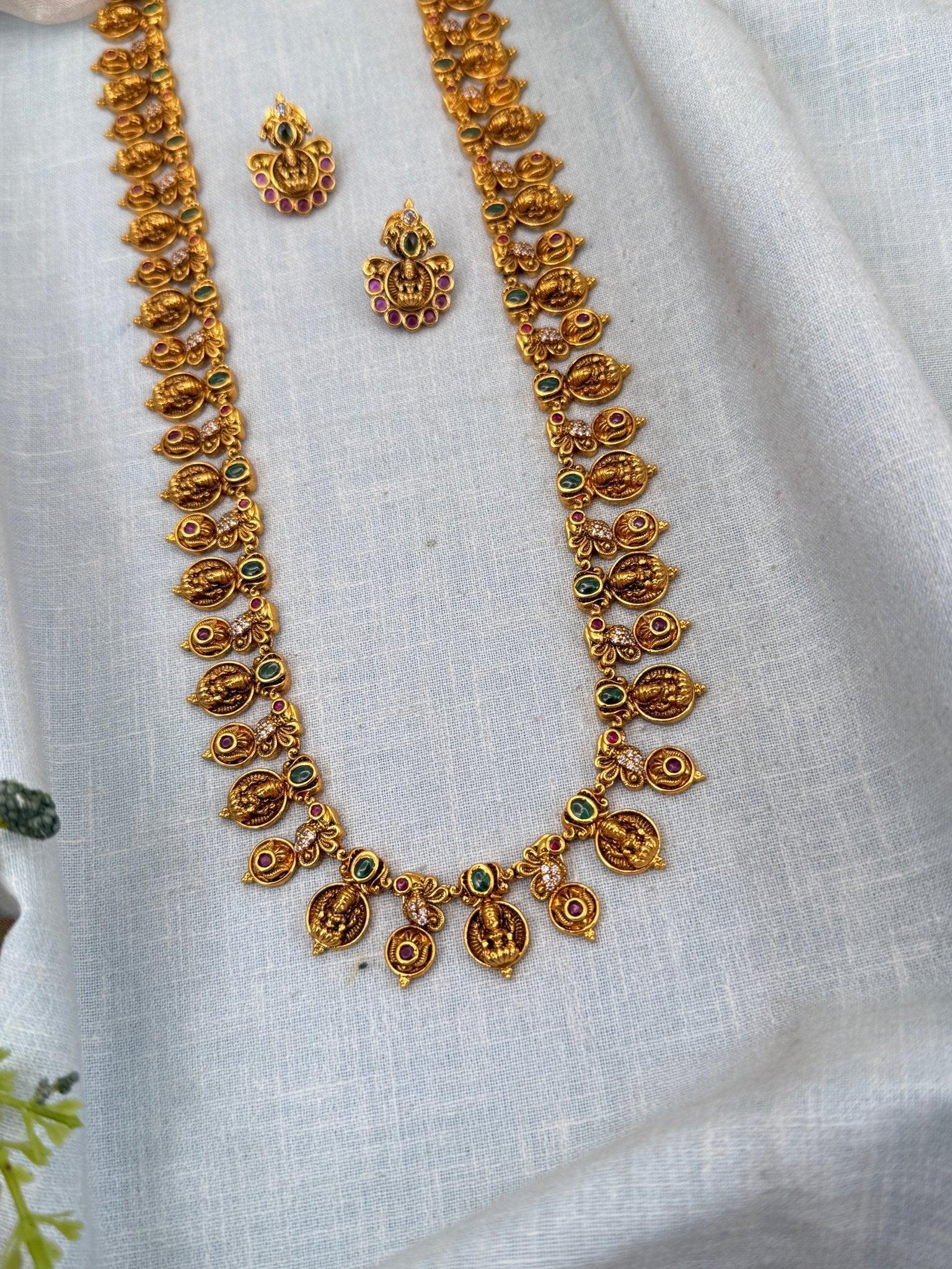 Luxurious Antique long Necklace Set 0107 - Mahilas