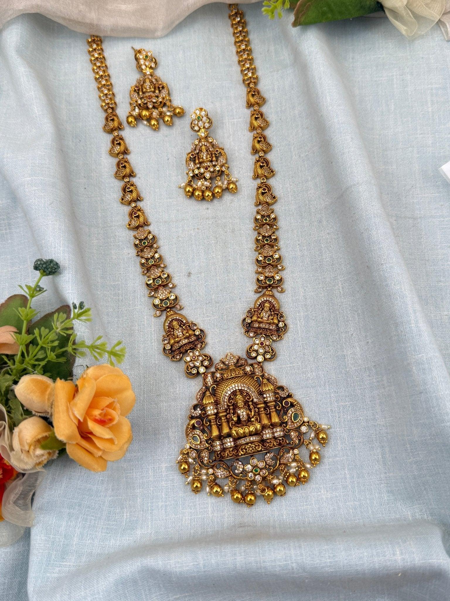 Luxurious Antique long Necklace Set 0108 - Mahilas