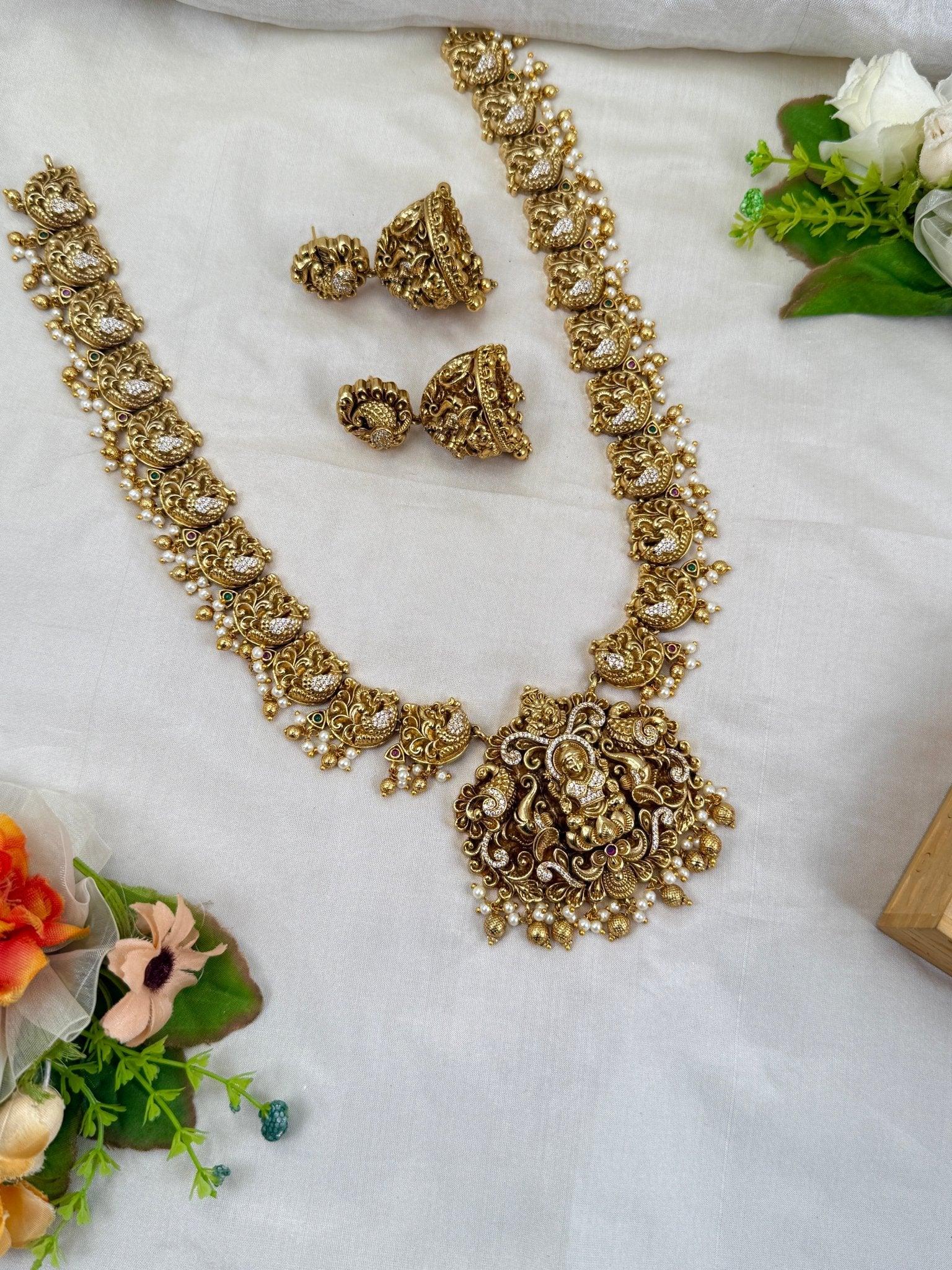 Luxurious Antique Long Necklace Set 721 - Mahilas