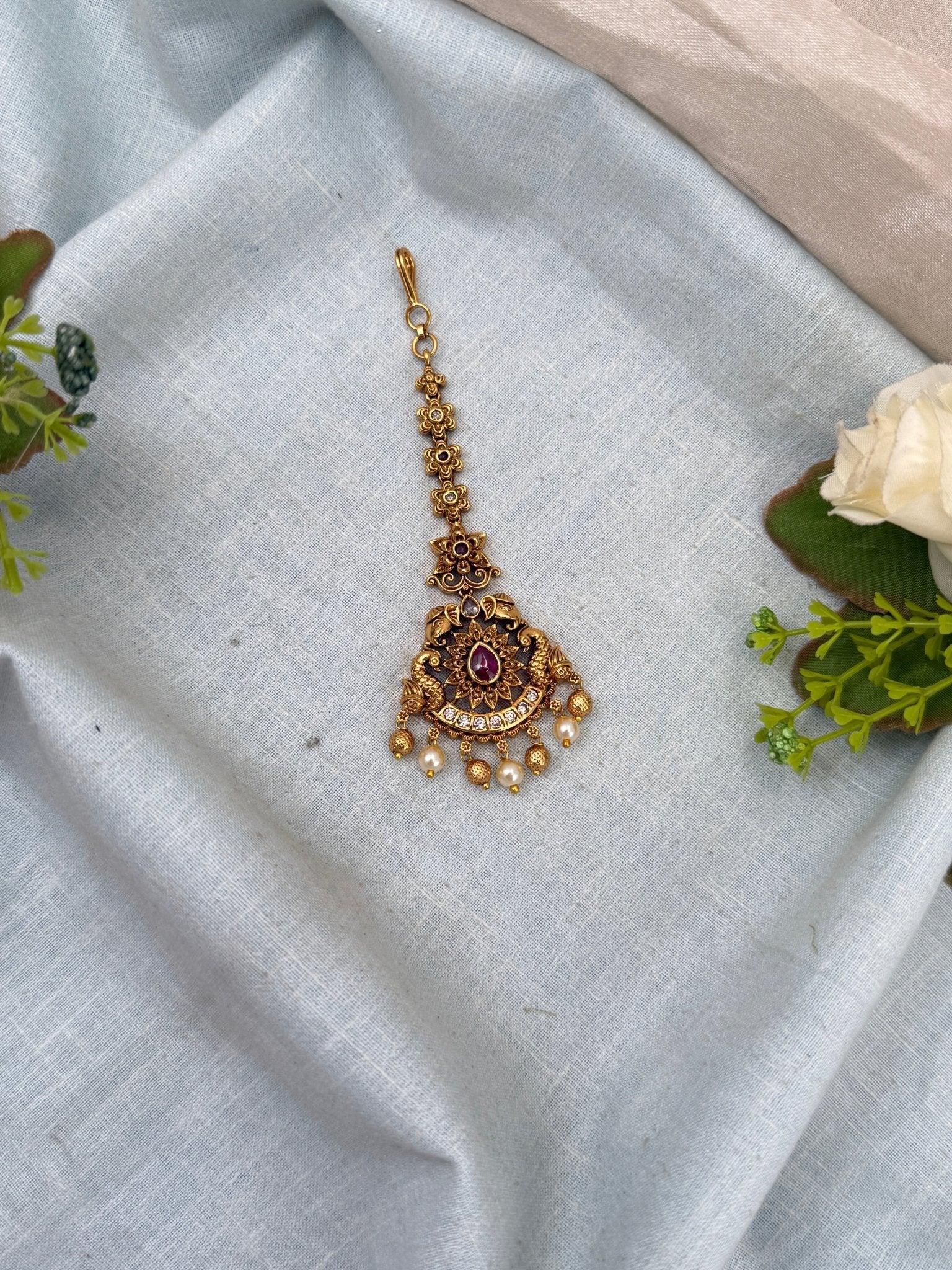 Luxurious Antique Maang Tikka 299 - Mahilas