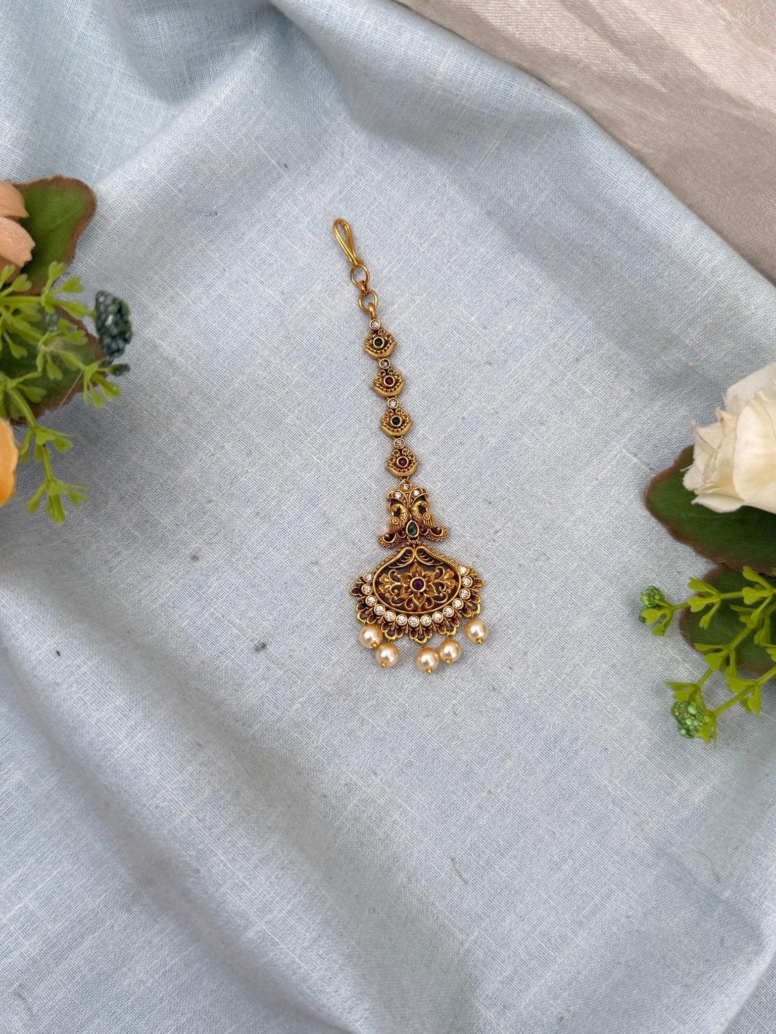 Luxurious Antique Maang Tikka 307 - Mahilas