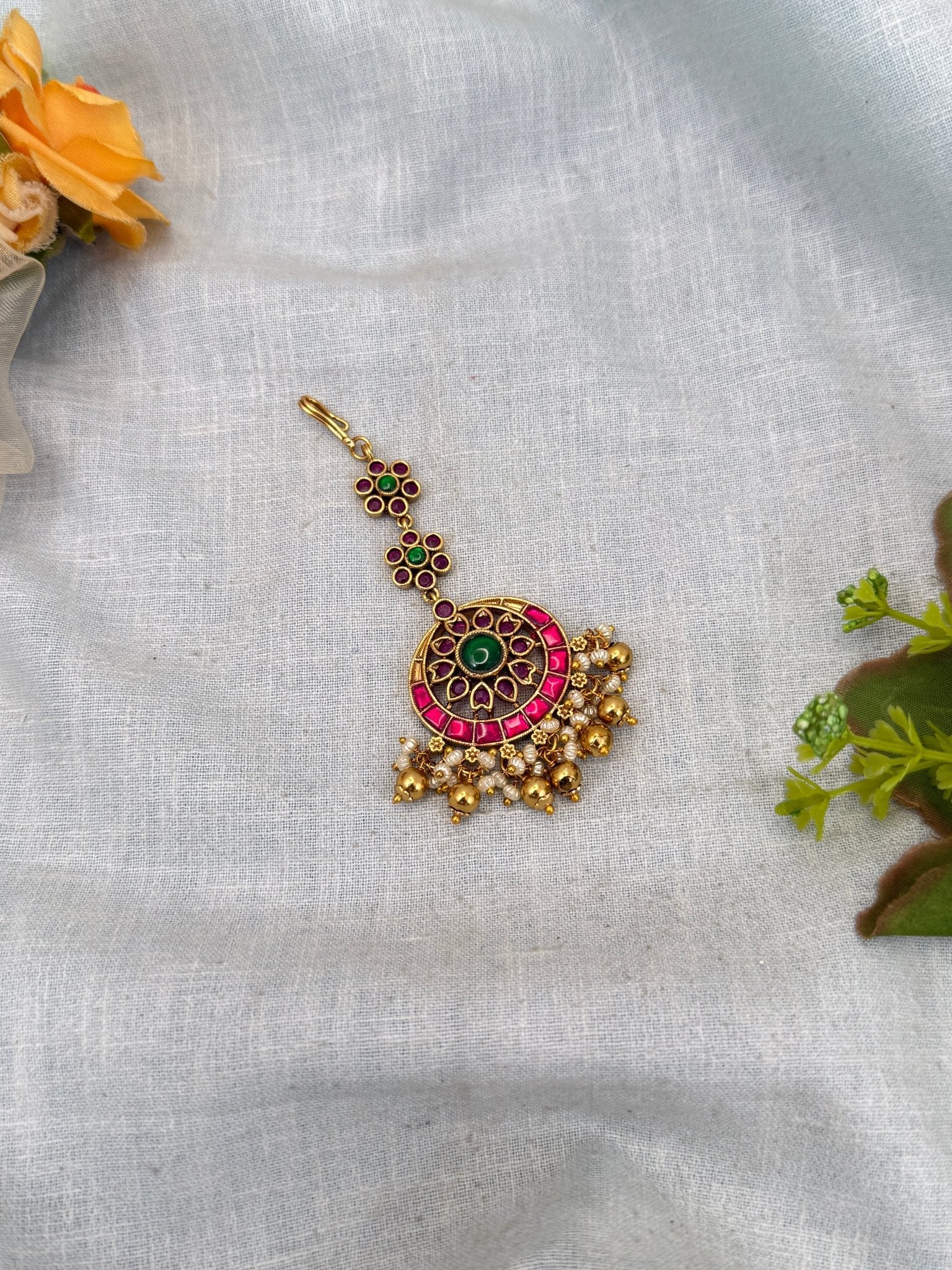 Luxurious Antique Maang Tikka 383 - Mahilas