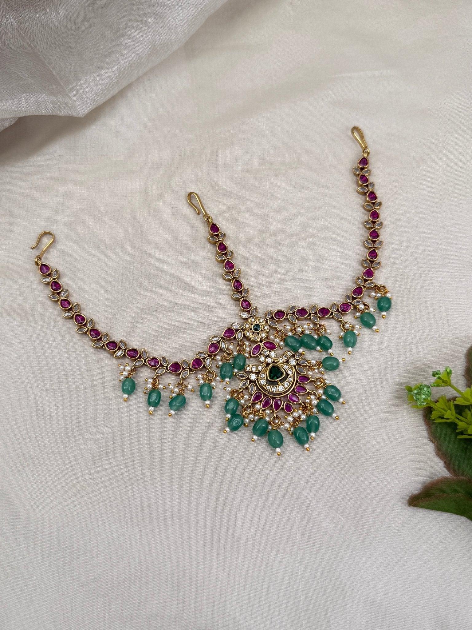 Luxurious Antique Maang Tikka 4366 - Mahilas