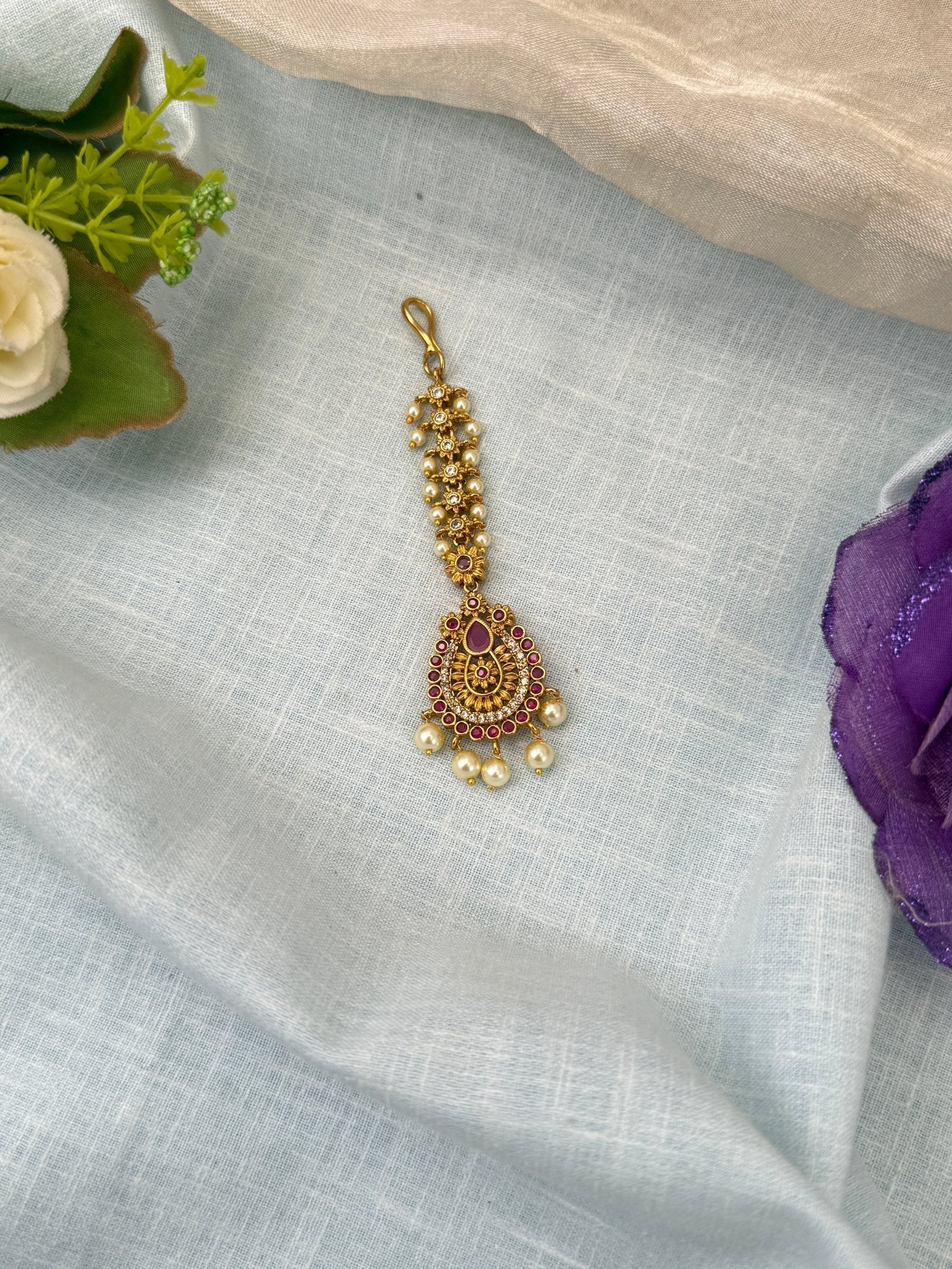 Luxurious Antique Maang Tikka 441 - Mahilas