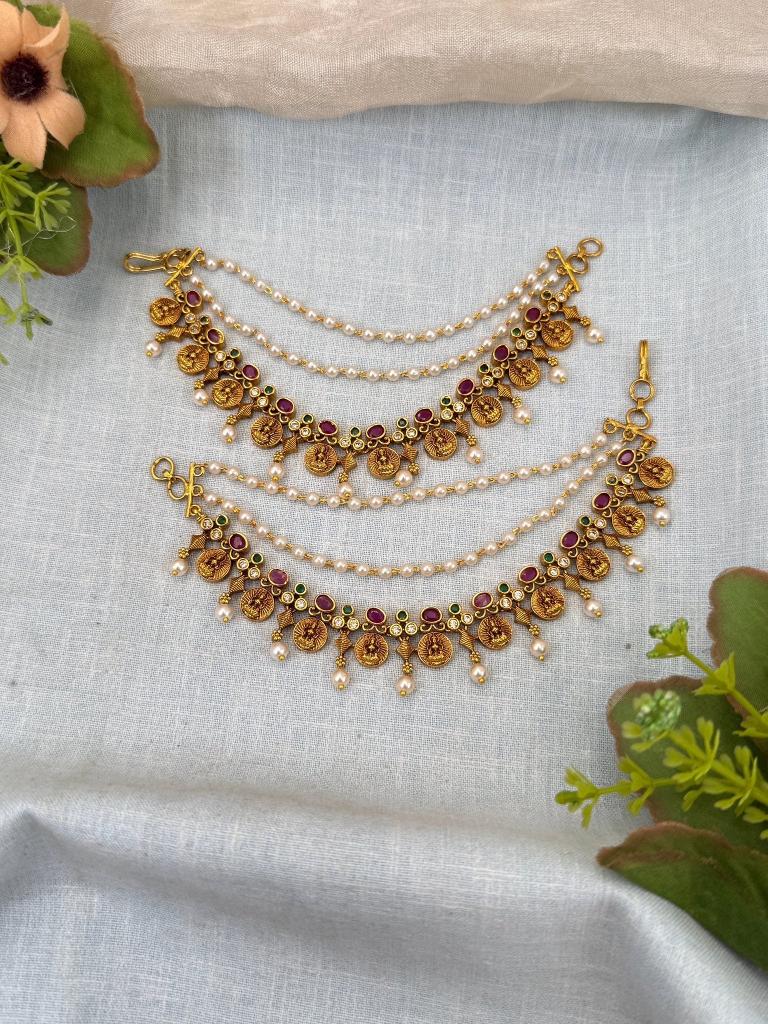 Luxurious Antique Maatal Ear Chain 333 - Mahilas