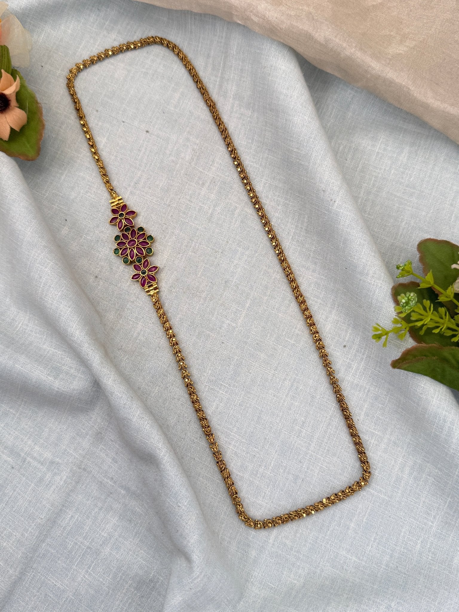 Luxurious Antique Mop Chain Necklace 0447 - Mahilas