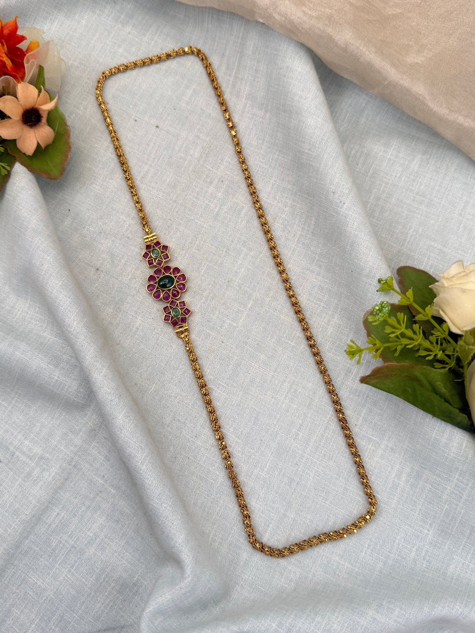 Luxurious Antique Mop Chain Necklace 0448 - Mahilas